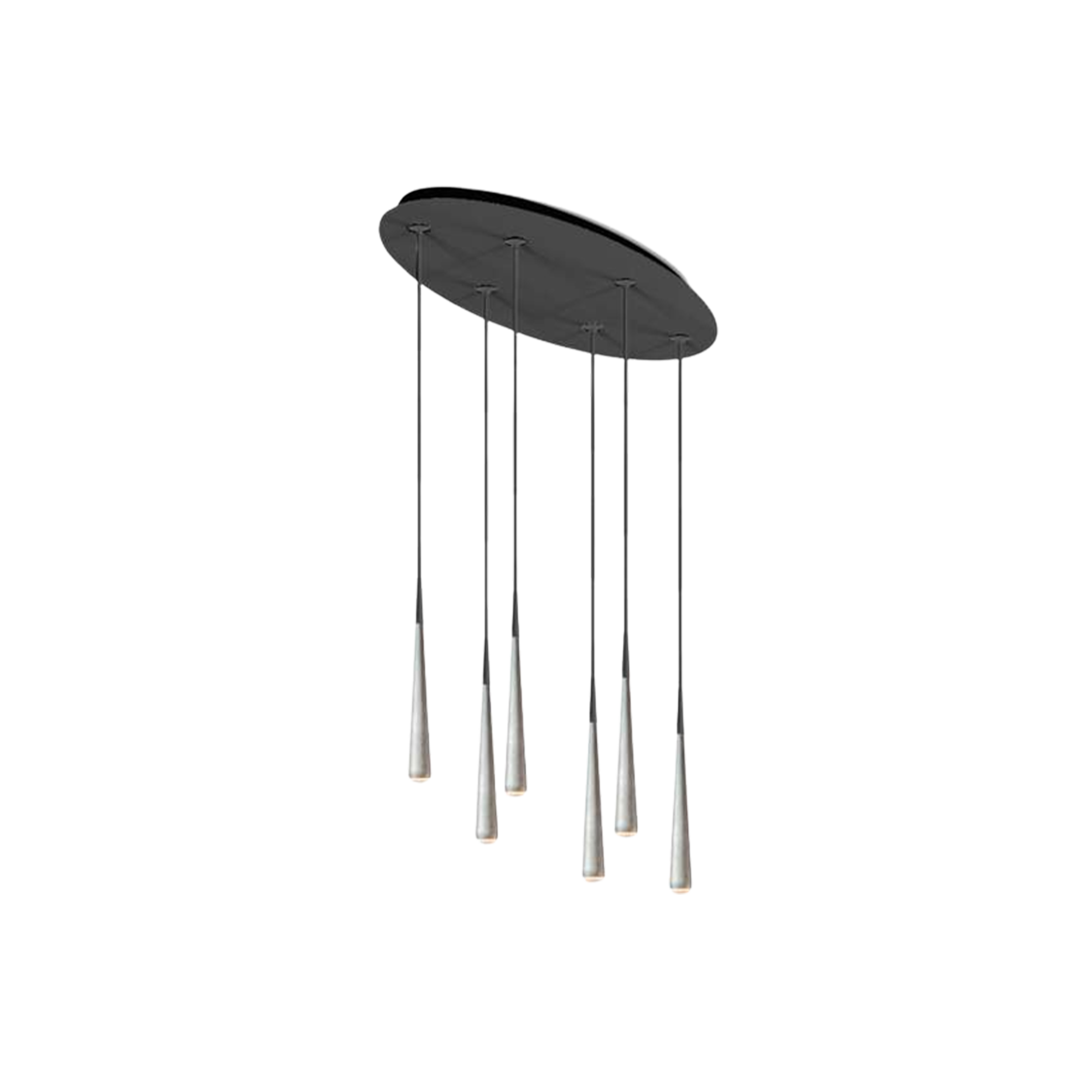 Grau Niceone Chandelier Six Raw/Charcoal - Produktbild 1