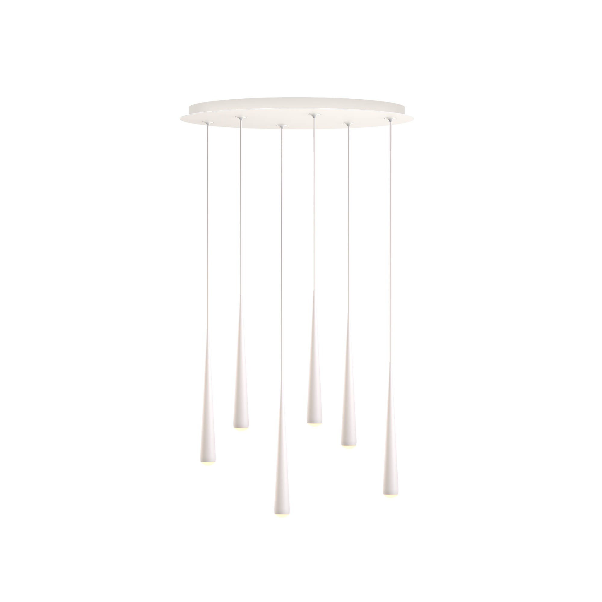 Grau Niceone Chandelier Six White/White - 1