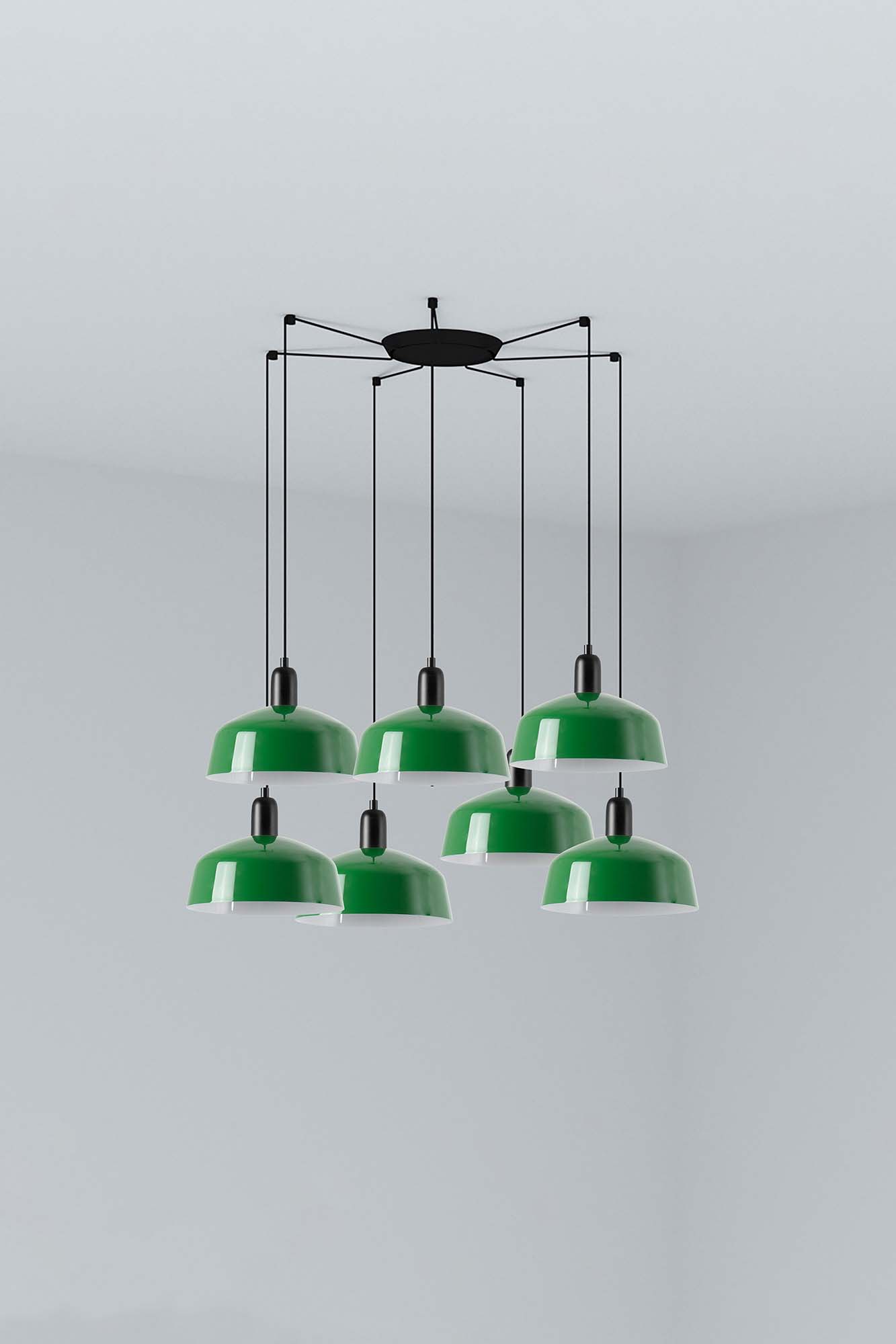 Faro TATAWIN M Metall 7L Pendelleuchte grün - Produktbild 1
