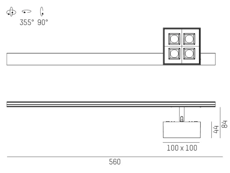 Molto Luce GRID RIDE SYSTEM INSERT (schwarz weiß) - Produktbild 2