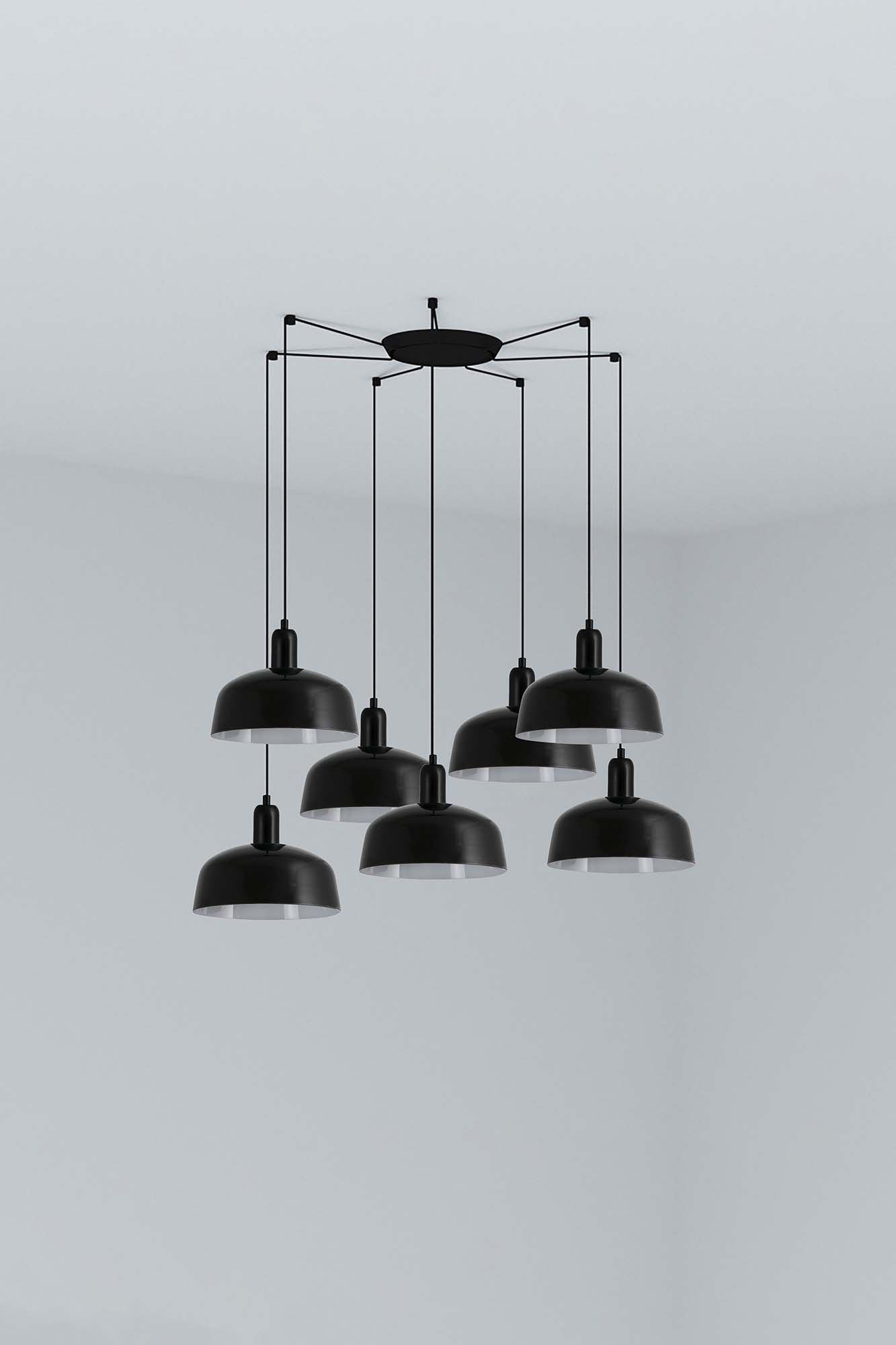 Faro TATAWIN M Metall 7L Pendelleuchte schwarz Faro TATAWIN M Metall 7L Pendelleuchte schwarz - Produktbild 1
