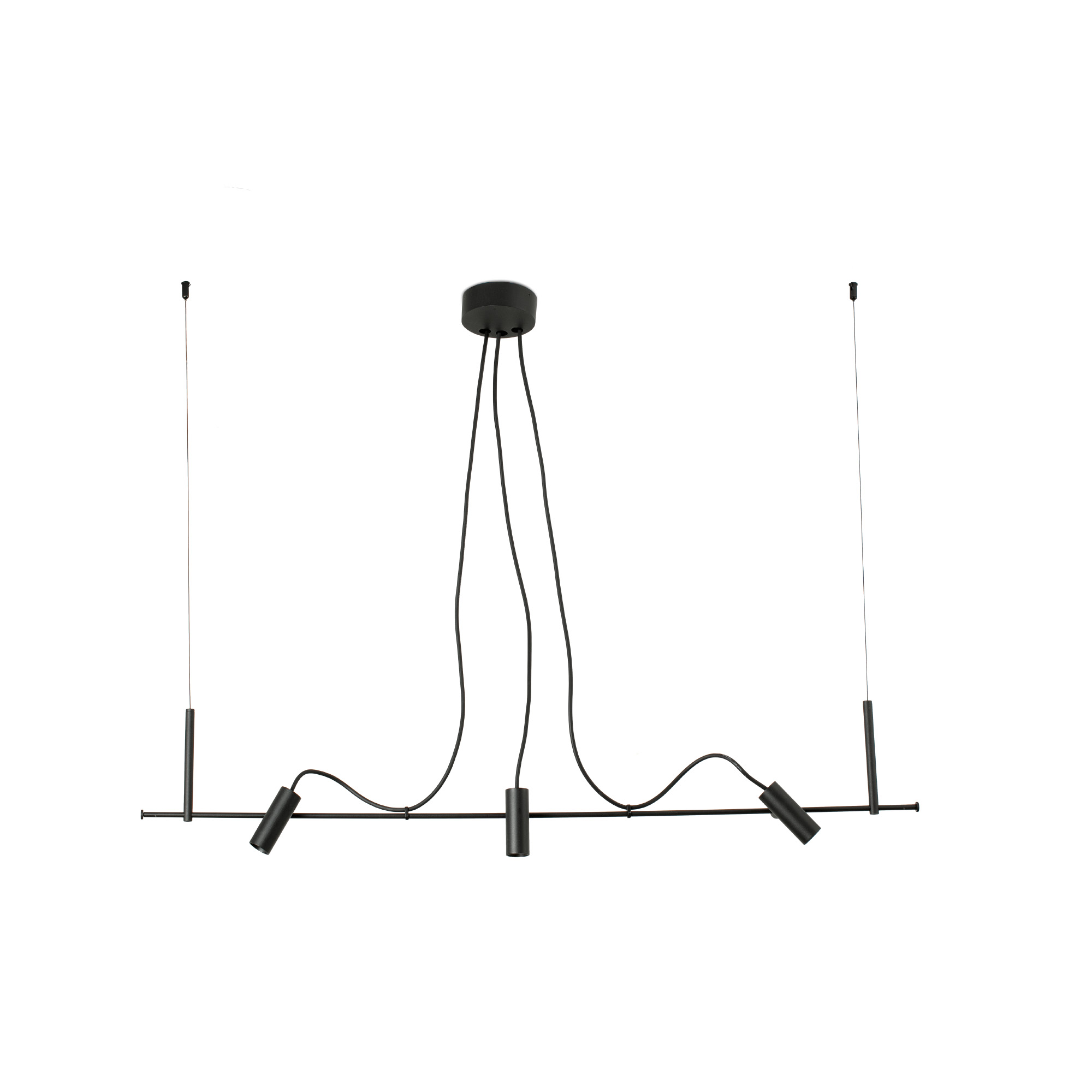 Faro CLAP Hängeleuchte linear schwarz 3 × 6 W 3000 K 38° - Produktbild 1