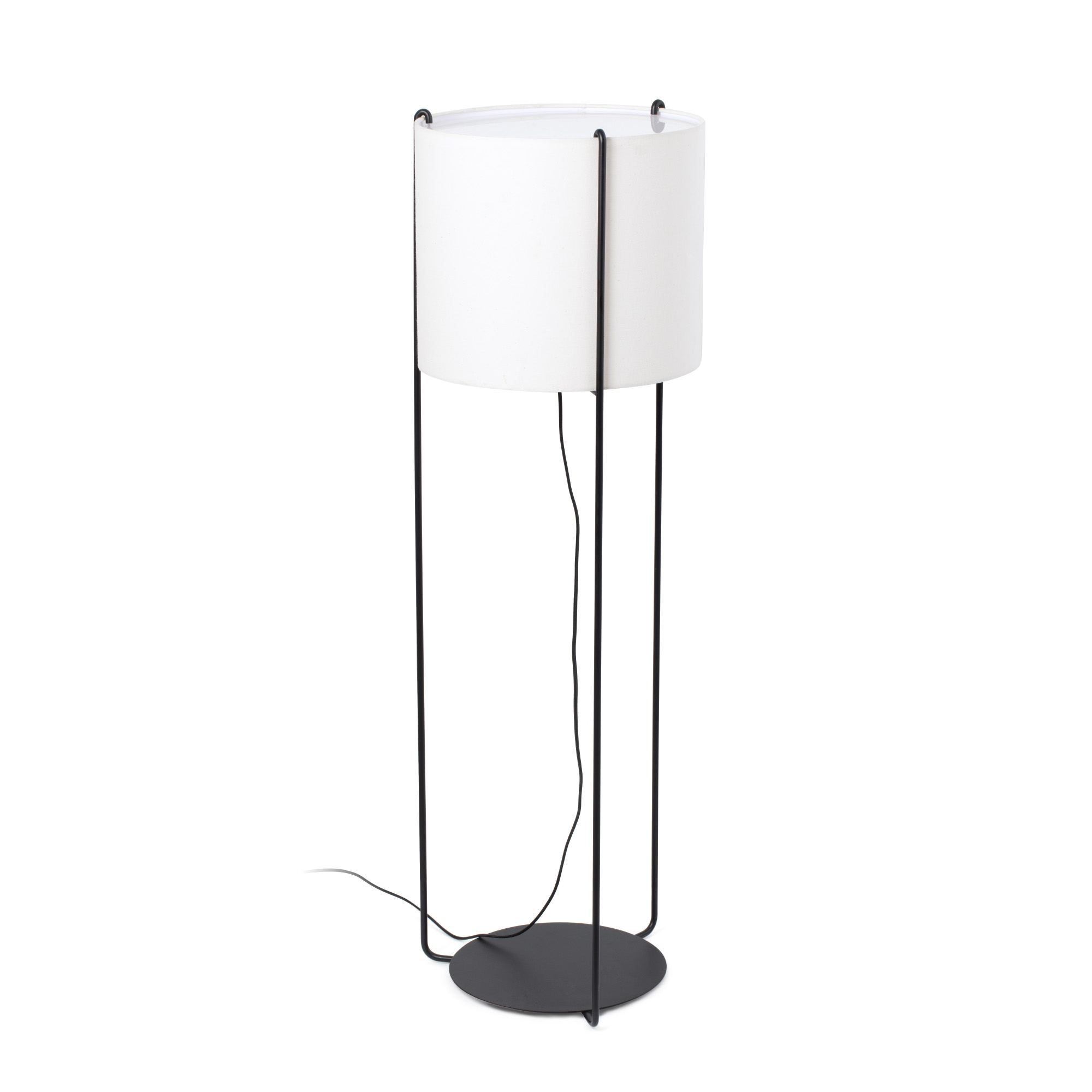Faro DRUM Stehleuchte schwarz/beige - Produktbild 1