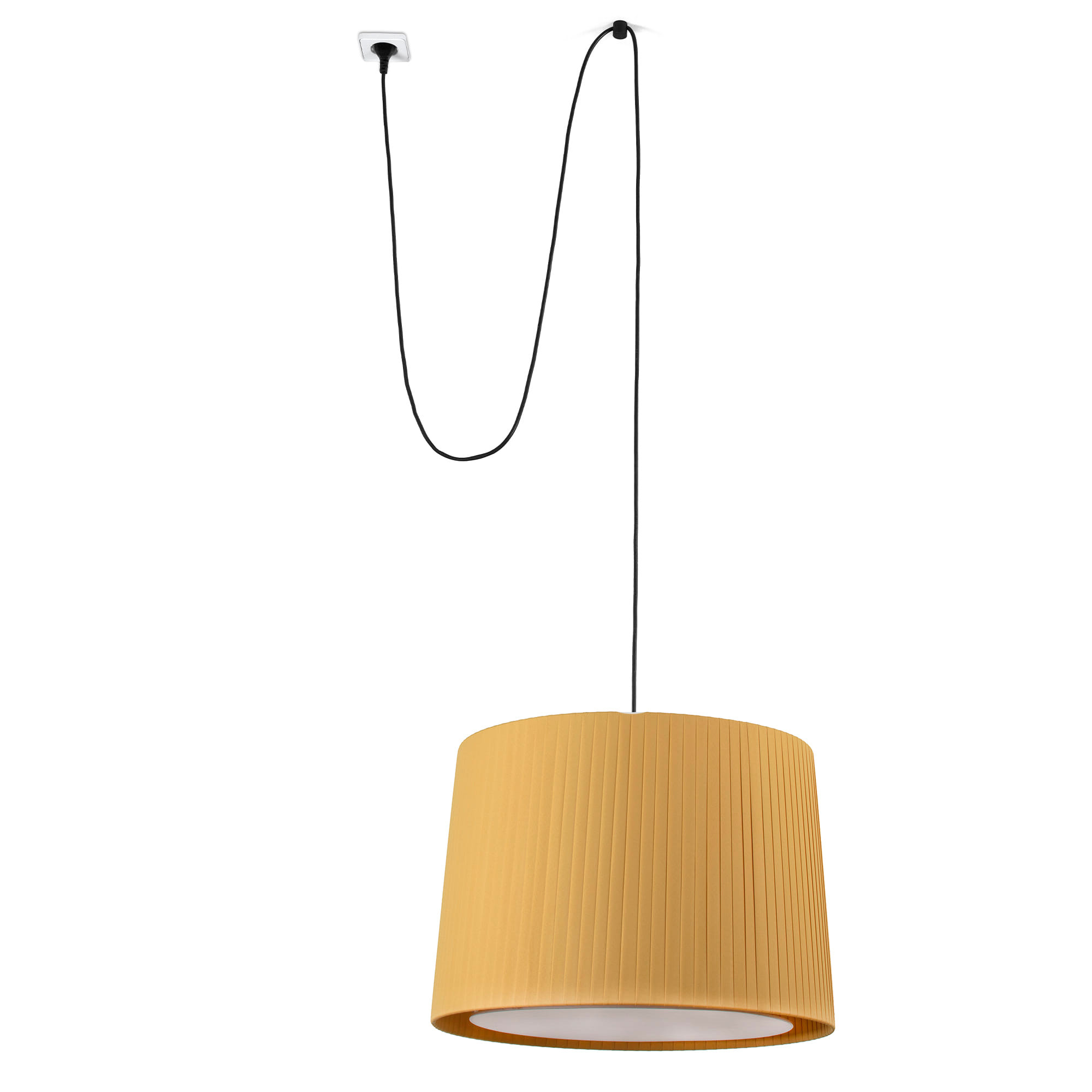 Faro SAMBA Hängeleuchte schwarz/gelb mit Stecker - Produktbild 1