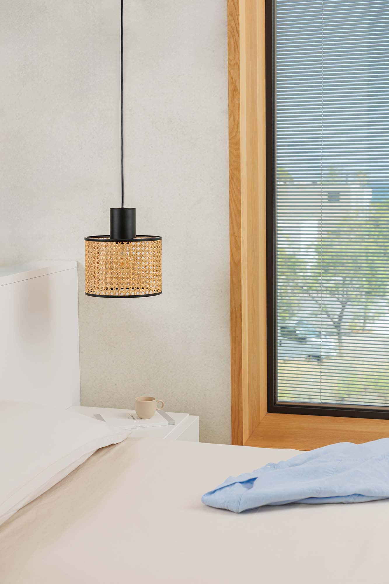 Faro MAMBO 210 Pendelleuchte schwarz/rattan - Produktbild 3
