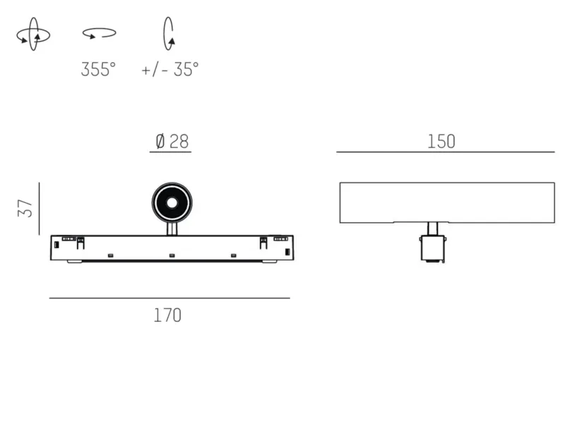 Molto Luce VALO SYSTEM SINGLE SPOT (weiß) - Produktbild 2