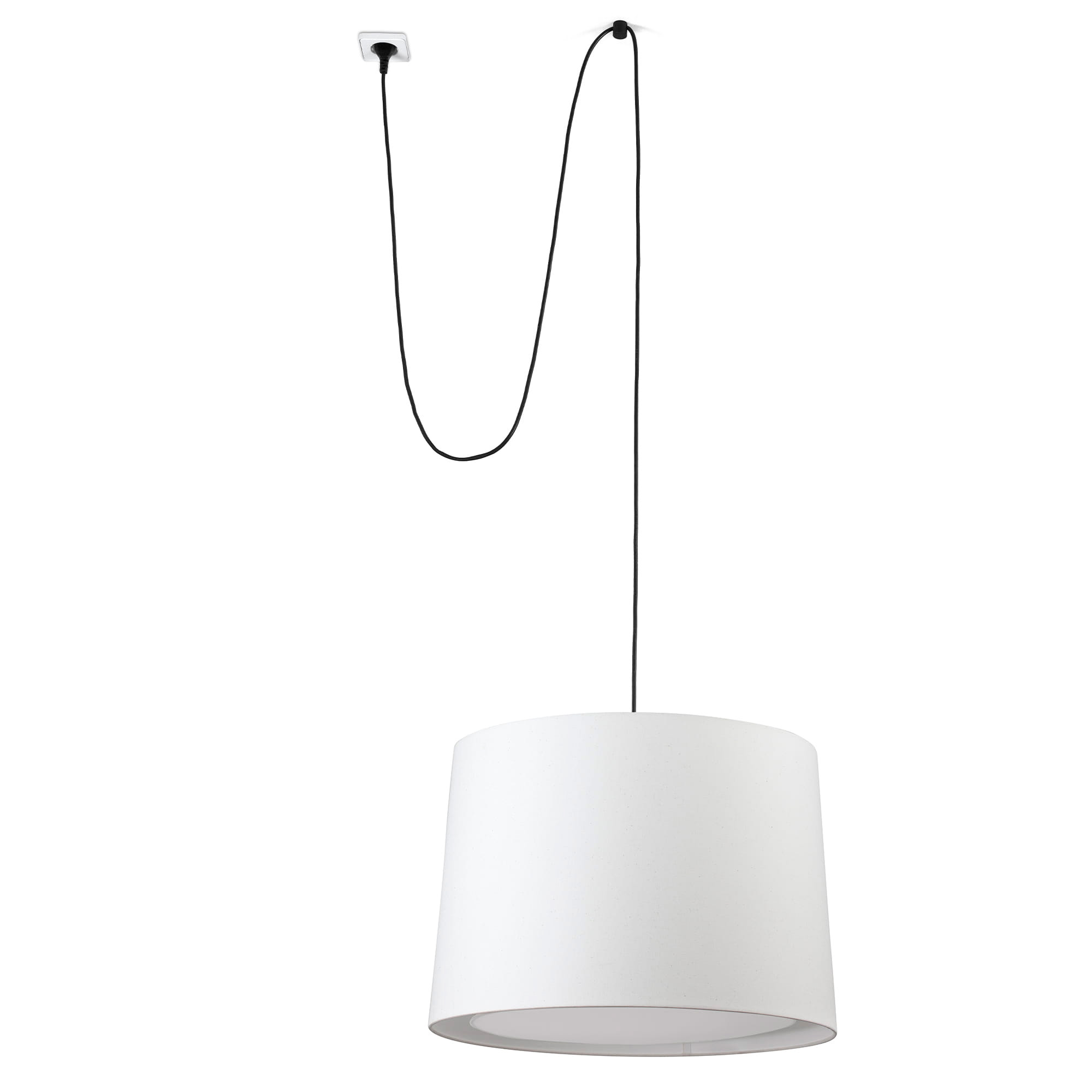 Faro CONGA Weiße Hängeleuchte mit Stecker Faro CONGA Weiße Hängeleuchte mit Stecker - Produktbild 1