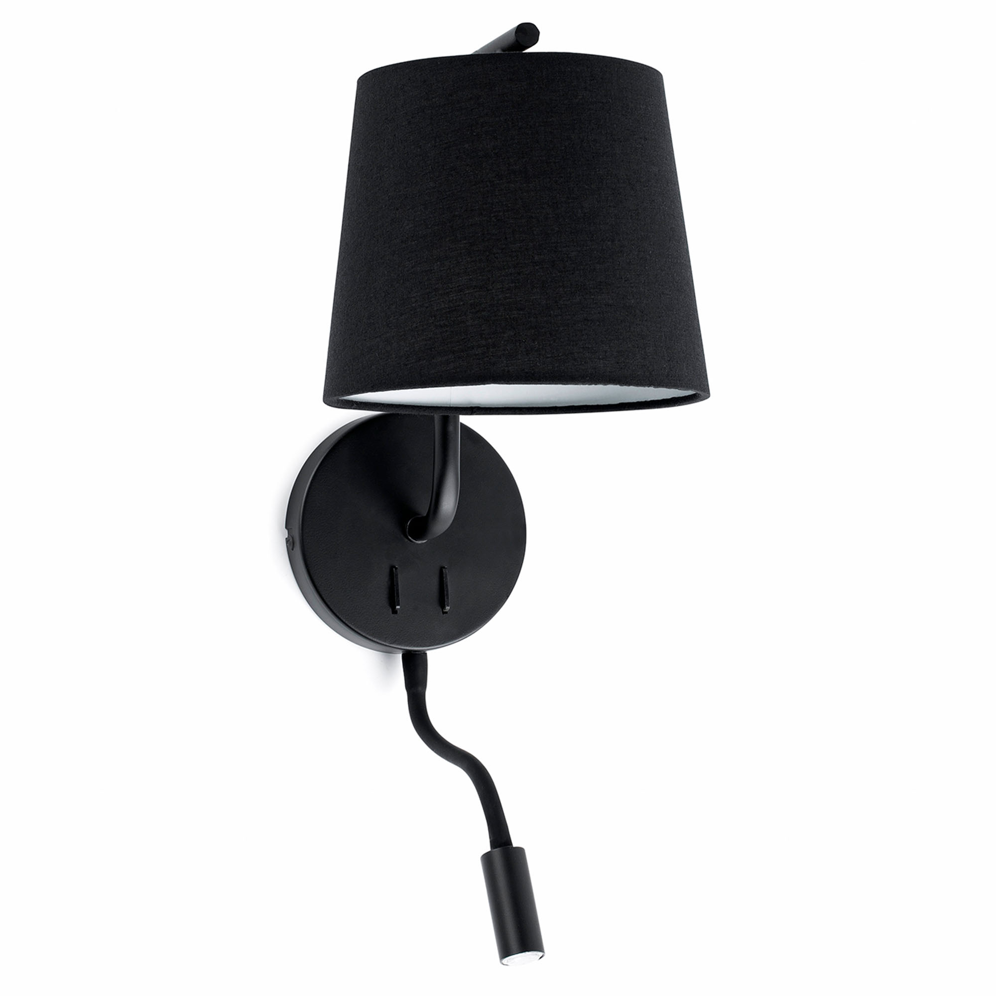 Faro BERNI Schwarze Wandleuchte mit LED-Leser - Produktbild 1