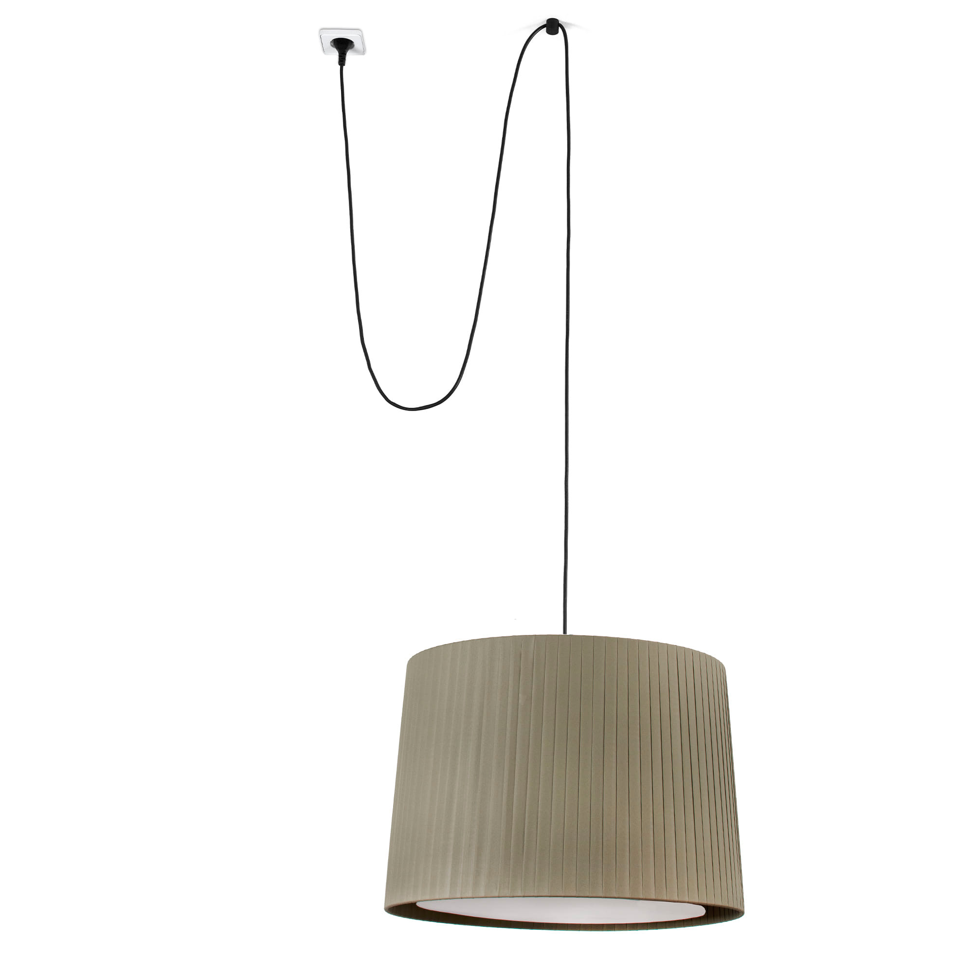 Faro SAMBA Hängeleuchte schwarz/grün mit Stecker - Produktbild 1