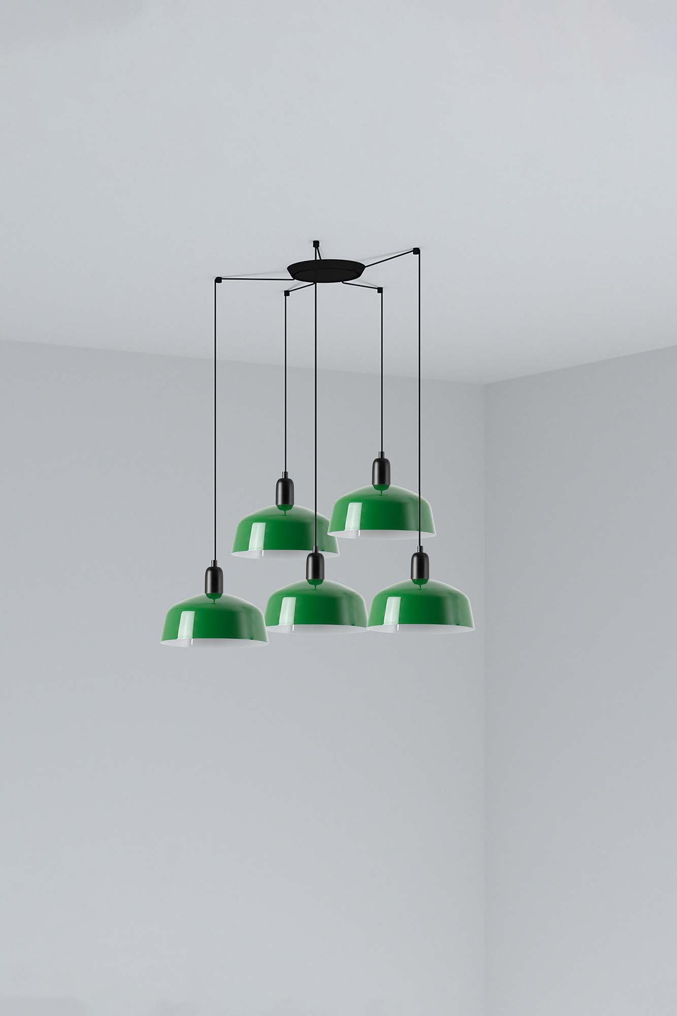 Faro TATAWIN M Metall 5L Pendelleuchte grün Faro TATAWIN M Metall 5L Pendelleuchte grün - Produktbild 1