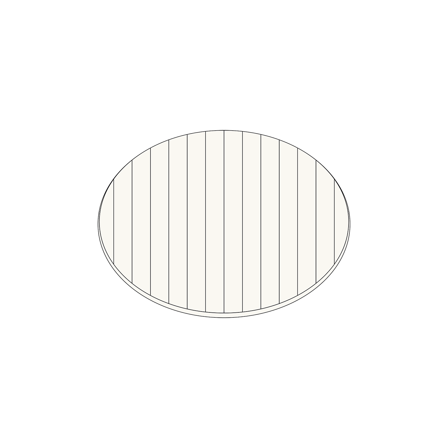 Grau Abdeckglas OVAL - 1