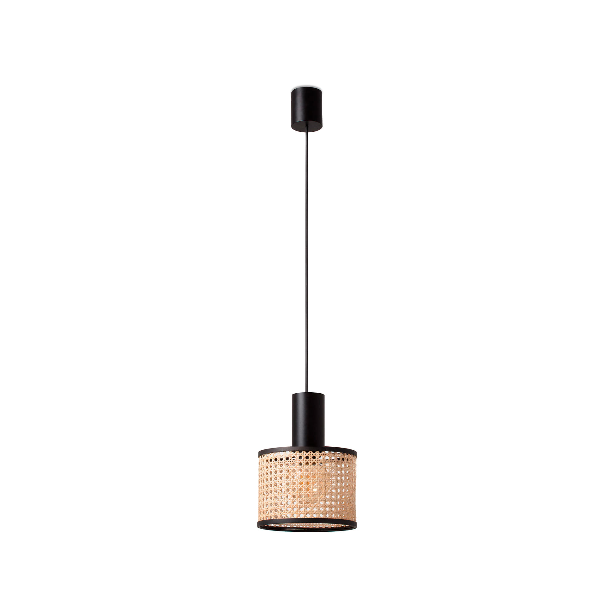 Faro MAMBO 210 Einzelne Pendelleuchte schwarz/rattan - Produktbild 1