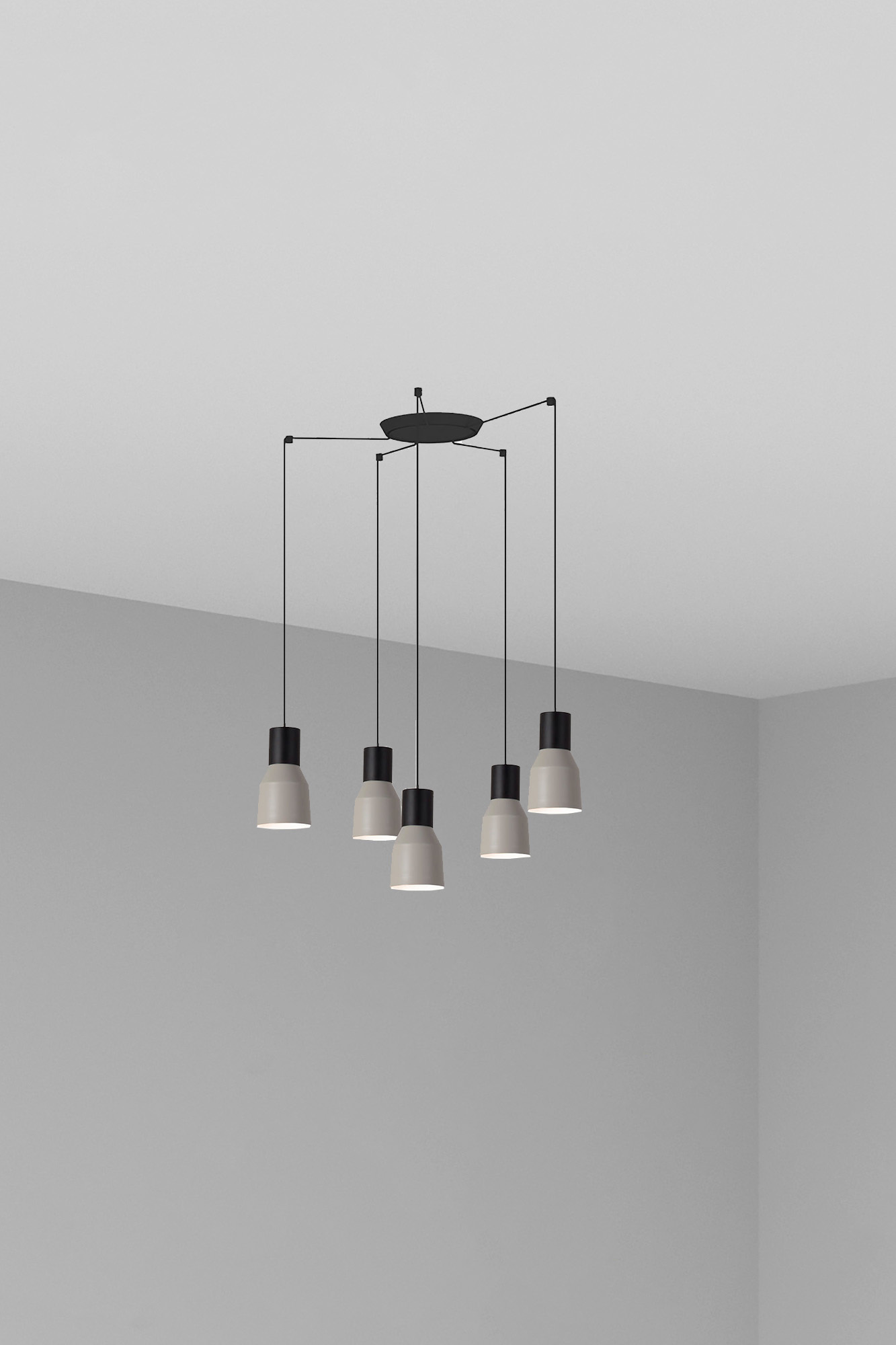 Faro KOMBO 120 5L Grau Pendelleuchte - Produktbild 1