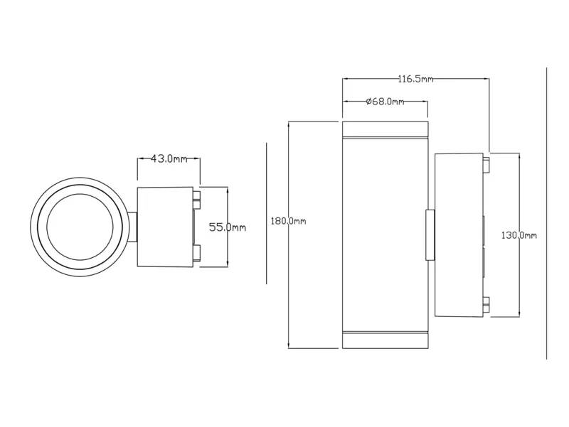 Molto Luce FORIS MINI DOUBLE RD W (anthrazit) - Produktbild 2