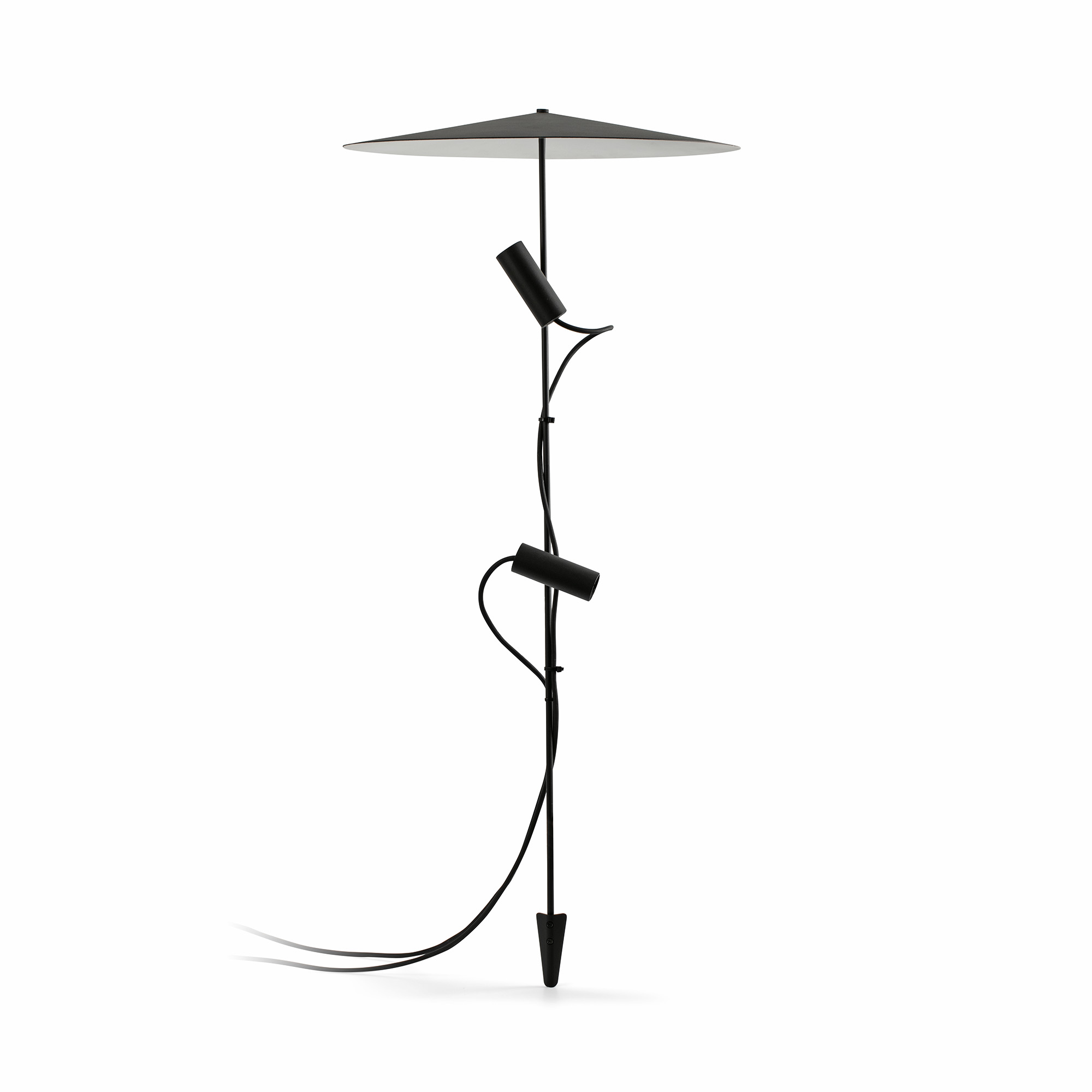 Faro CLAP 130 Pfahl schwarz 2 × 6 W 3000 K 38° mit Schirm 24 V - Produktbild 1