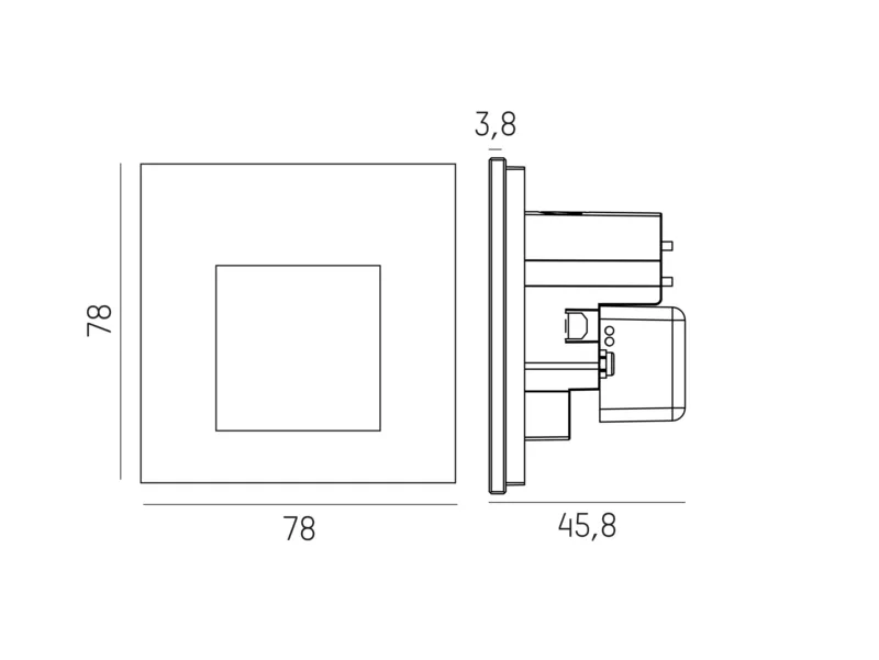 Molto Luce WALL 68R GLASS IP (schwarz) - Produktbild 2