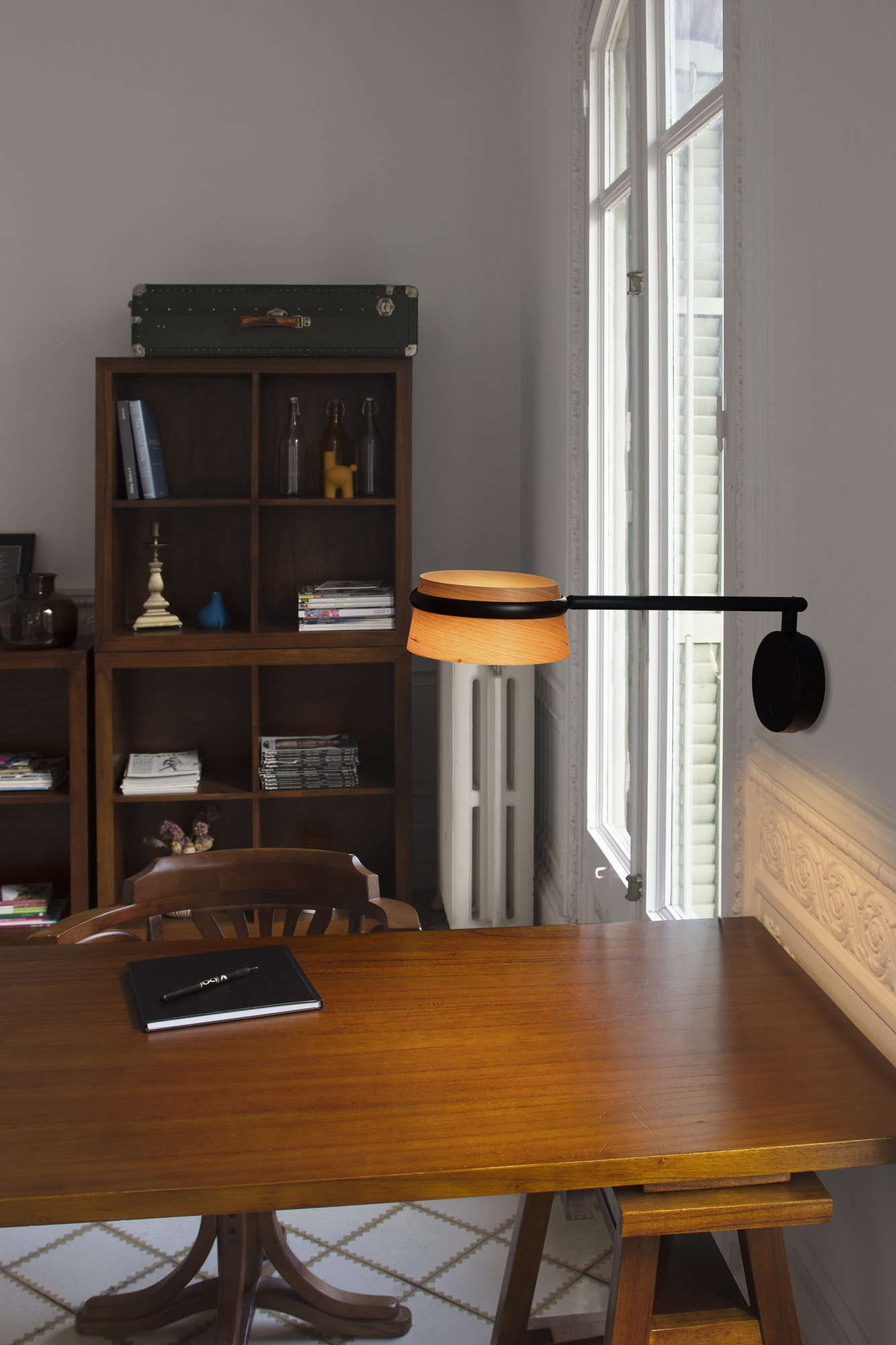 Faro LOOP Wandleuchte schwarz mit Gelenkarm - Produktbild 2