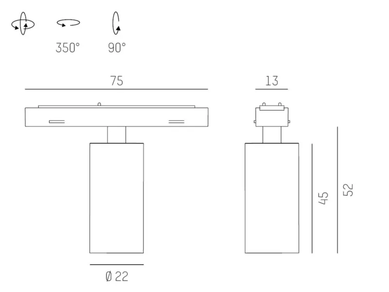 Molto Luce MAGNETICS SPOT S (schwarz) - Produktbild 2