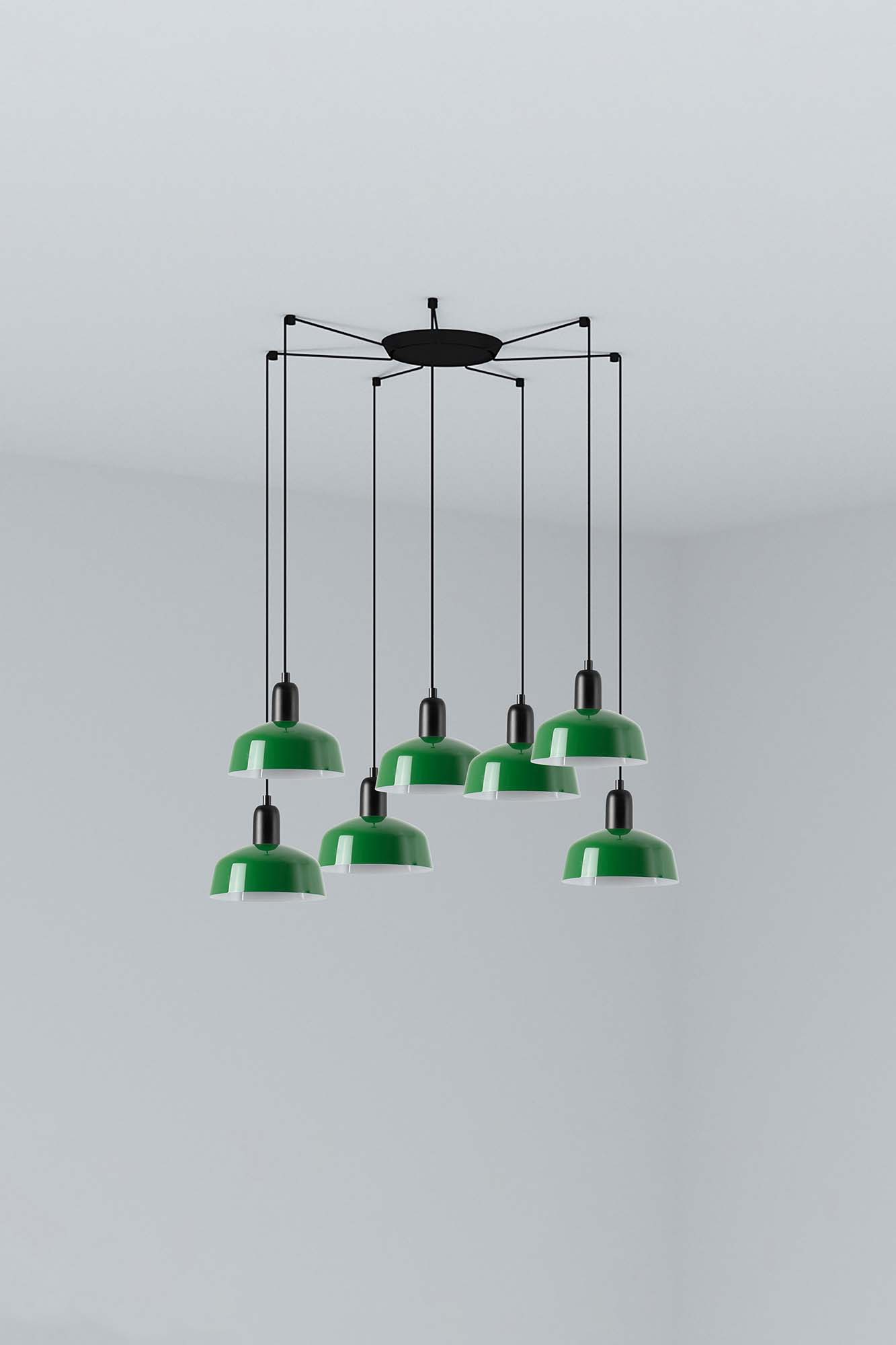 Faro TATAWIN S Metall 7L Pendelleuchte grün - Produktbild 1