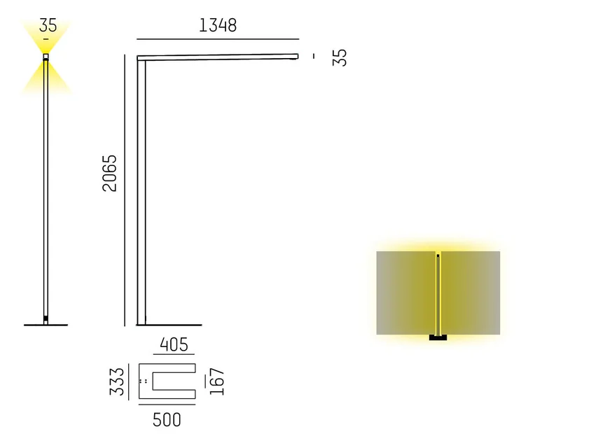 Molto Luce LENS SHORT DOUBLE F (aluminium eloxiert) - 2