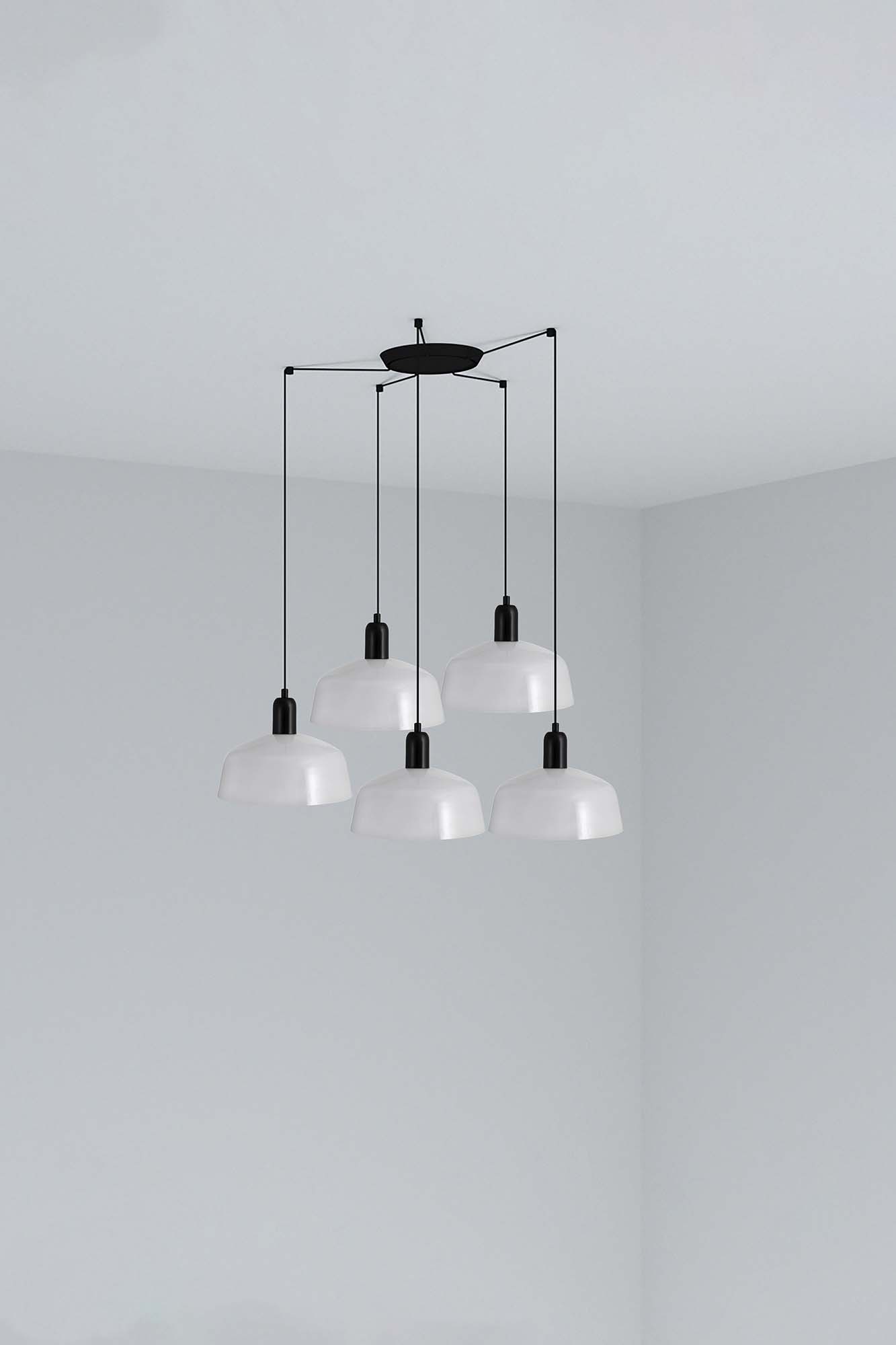 Faro TATAWIN M Metall 5L Pendelleuchte weiß - Produktbild 1