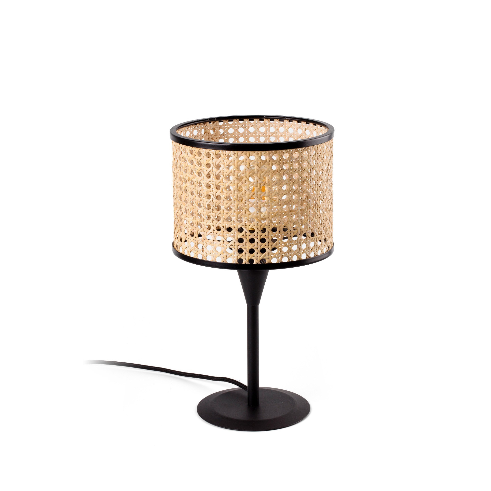 Faro MAMBO S Tischleuchte schwarz/rattan Faro MAMBO S Tischleuchte schwarz/rattan - Produktbild 1