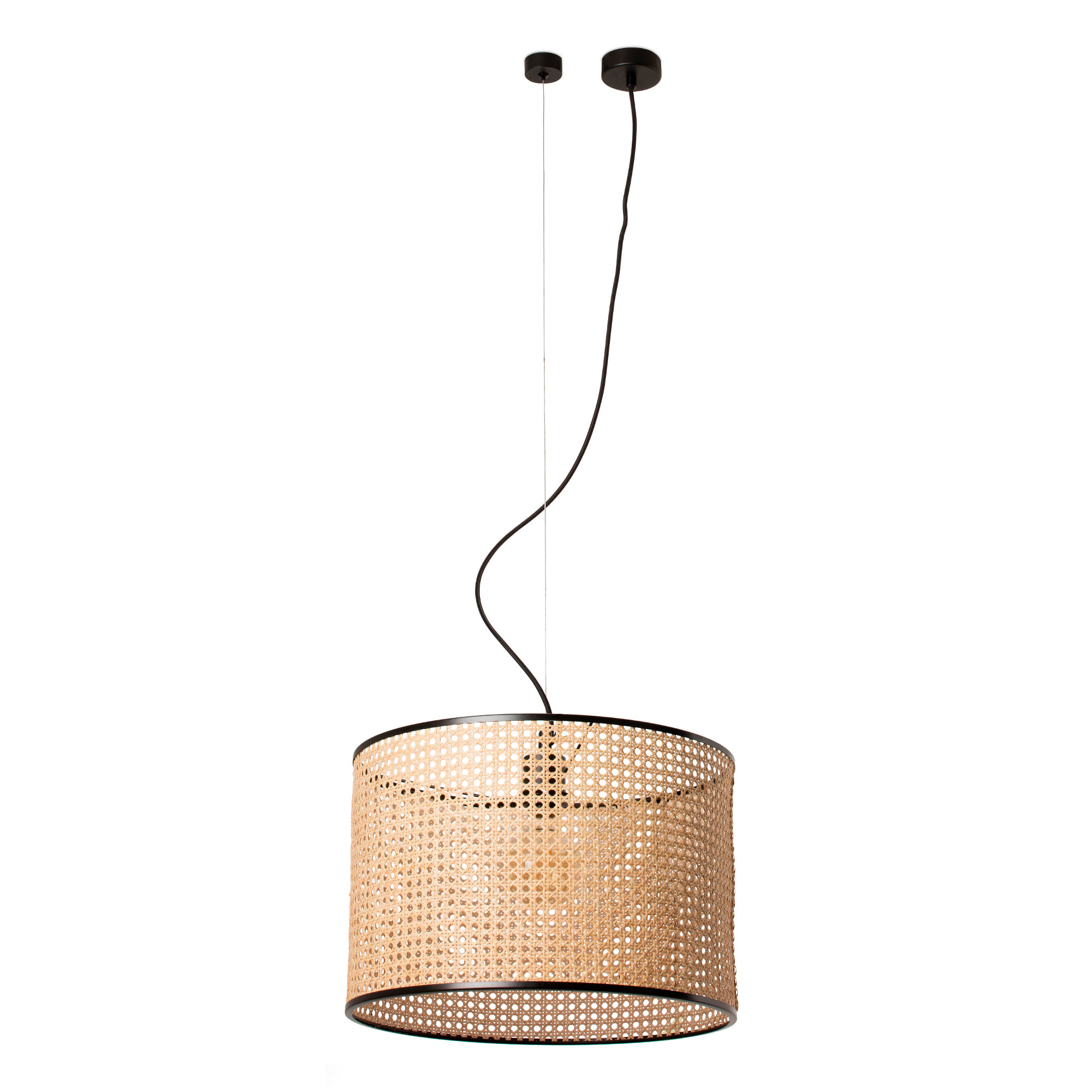 Faro MAMBO 450 Pendelleuchte schwarz/rattan Faro MAMBO 450 Pendelleuchte schwarz/rattan - Produktbild 1