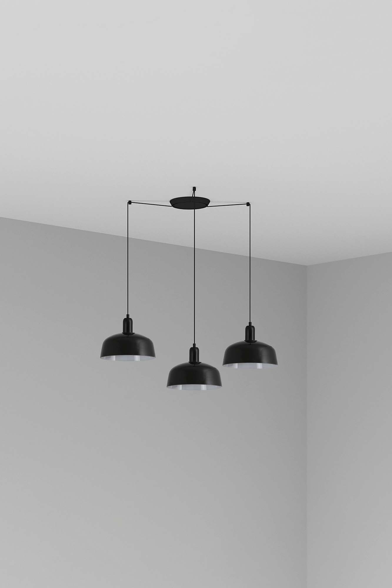 Faro TATAWIN M 3L Pendelleuchte Glas schwarz - Produktbild 1