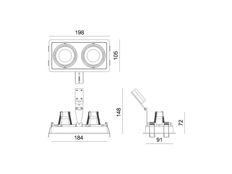 Molto Luce QANA DOUBLE SQUARE R (schwarz) - Produktbild 2
