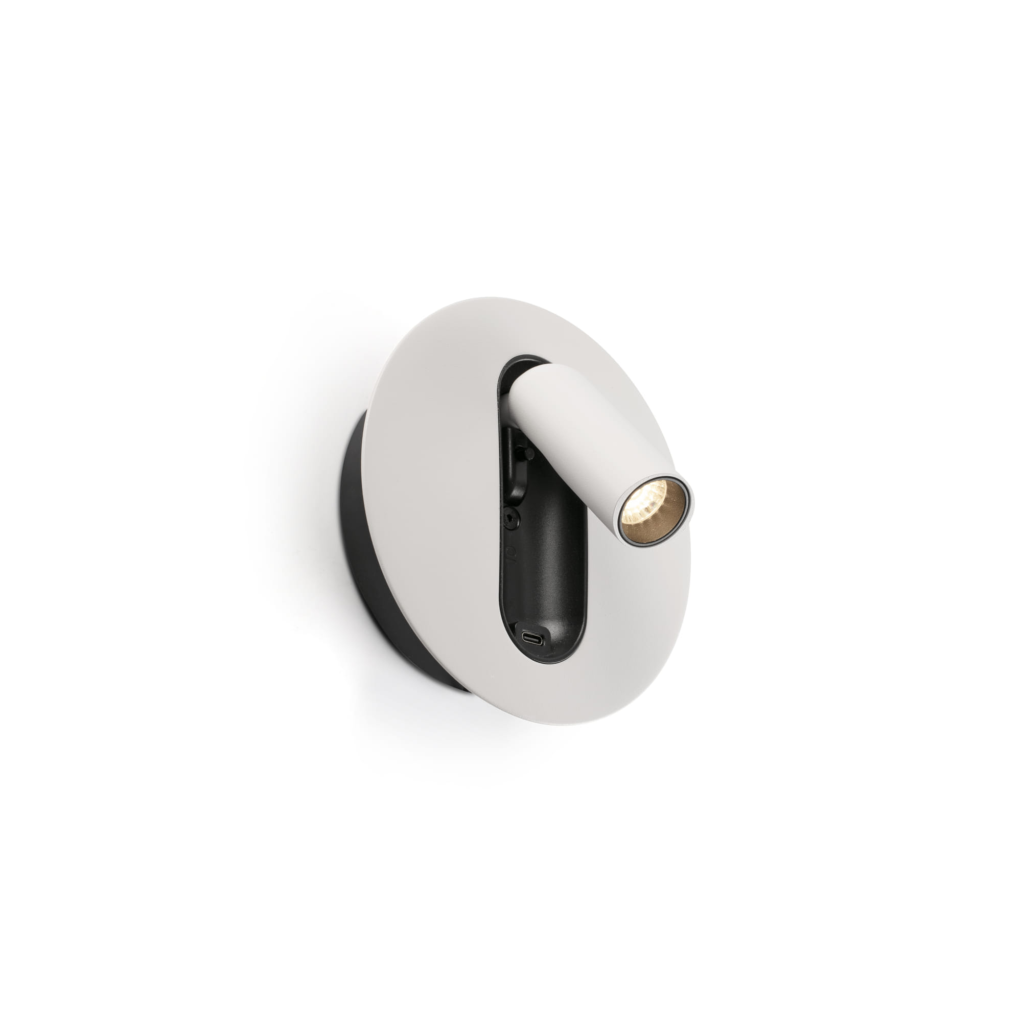 Faro TIMIT USB C Wandleuchte weiß Leser - Produktbild 1