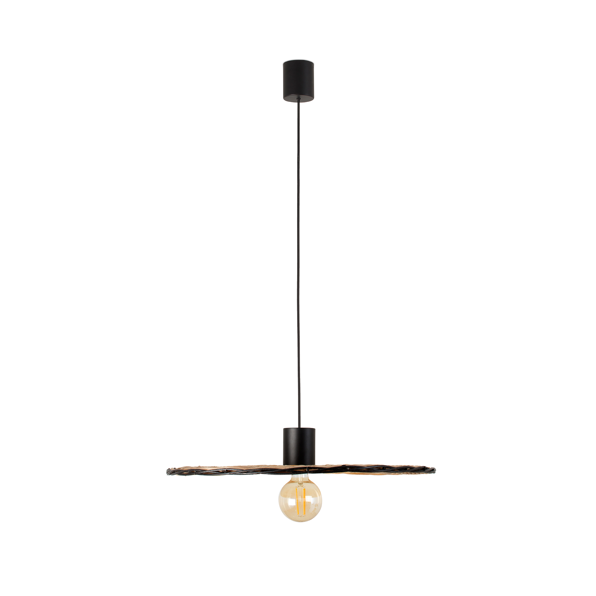 Faro COSTAS 600 Pendelleuchte schwarz/rattan Faro COSTAS 600 Pendelleuchte schwarz/rattan - Produktbild 1