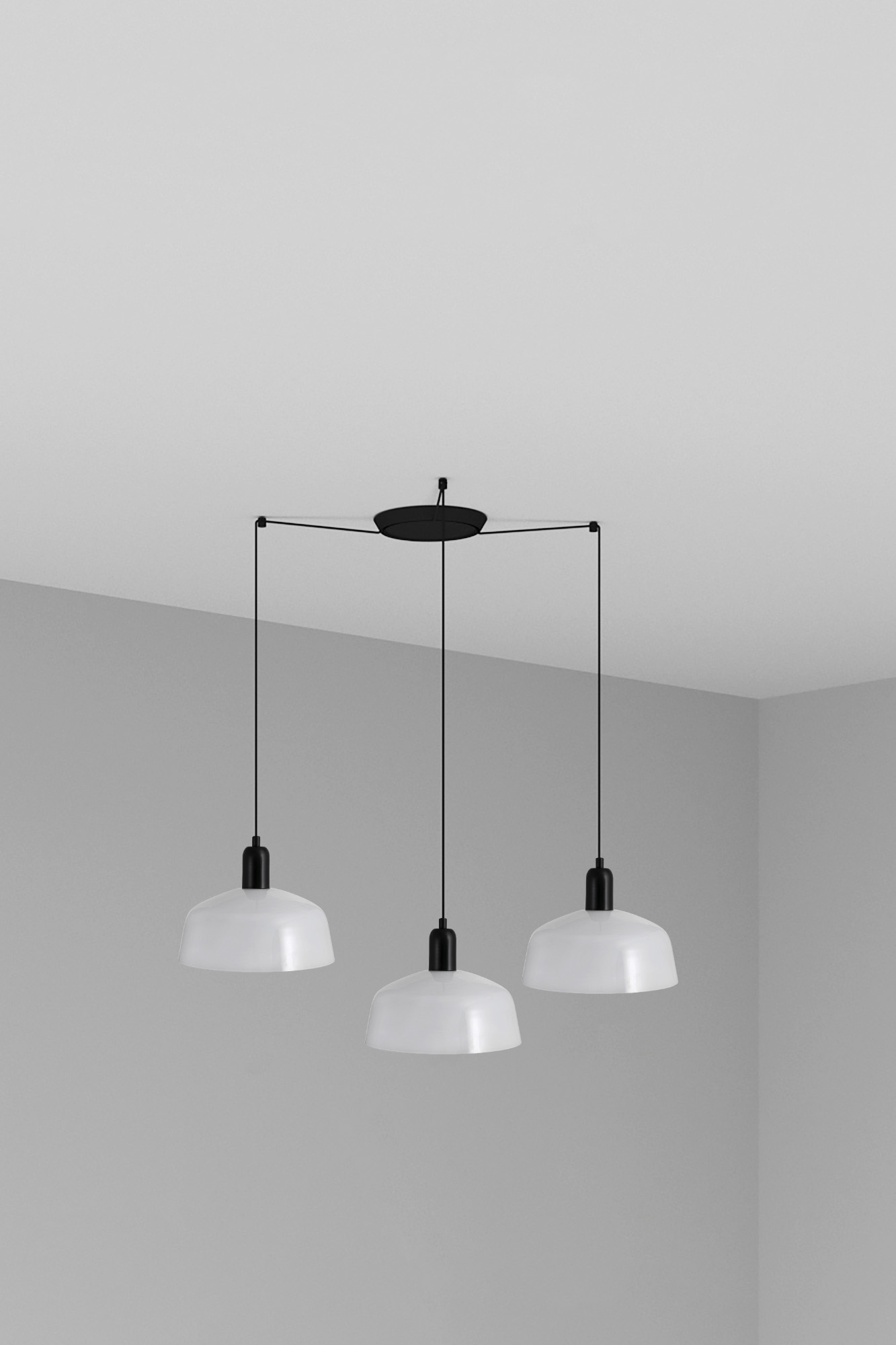 Faro TATAWIN M 3L Pendelleuchte Glas weiß - Produktbild 1