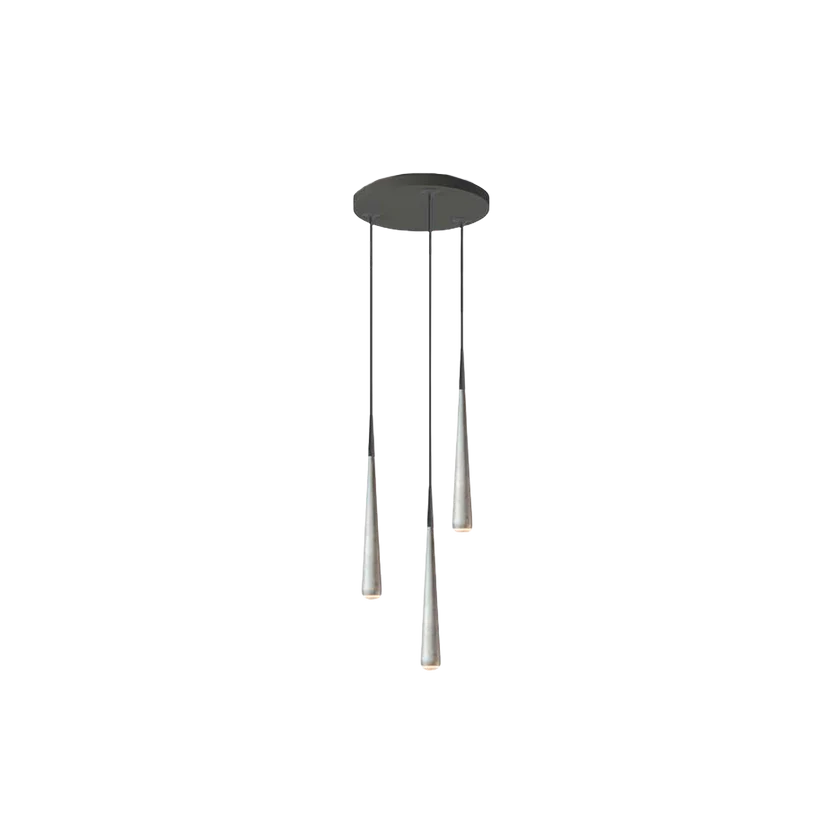 Grau Niceone Chandelier Three Raw/Charcoal - Produktbild 1