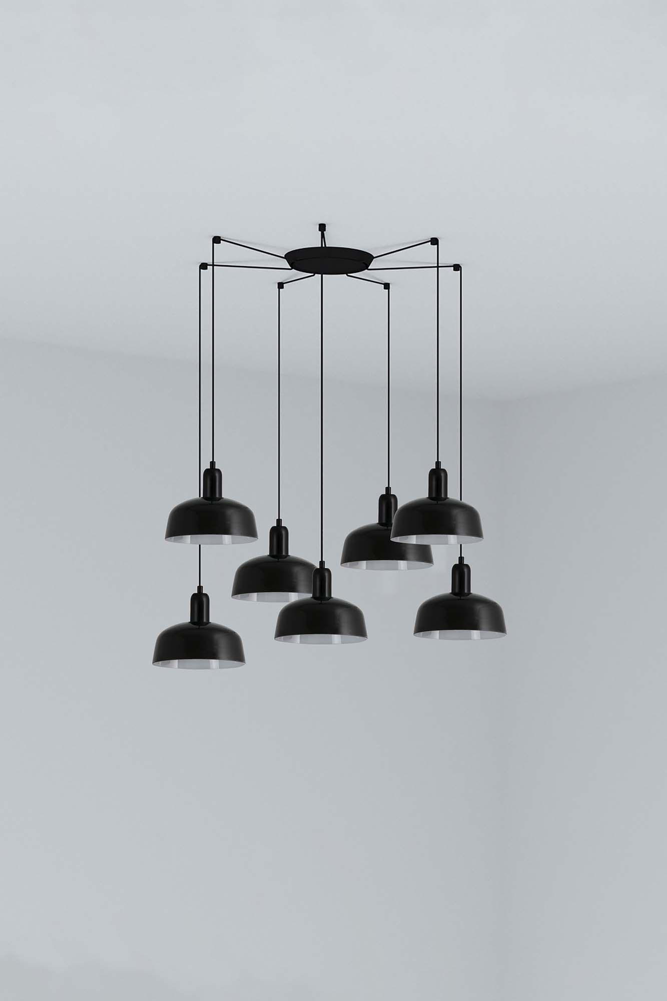 Faro TATAWIN S Metall 7L Pendelleuchte schwarz Faro TATAWIN S Metall 7L Pendelleuchte schwarz - Produktbild 1