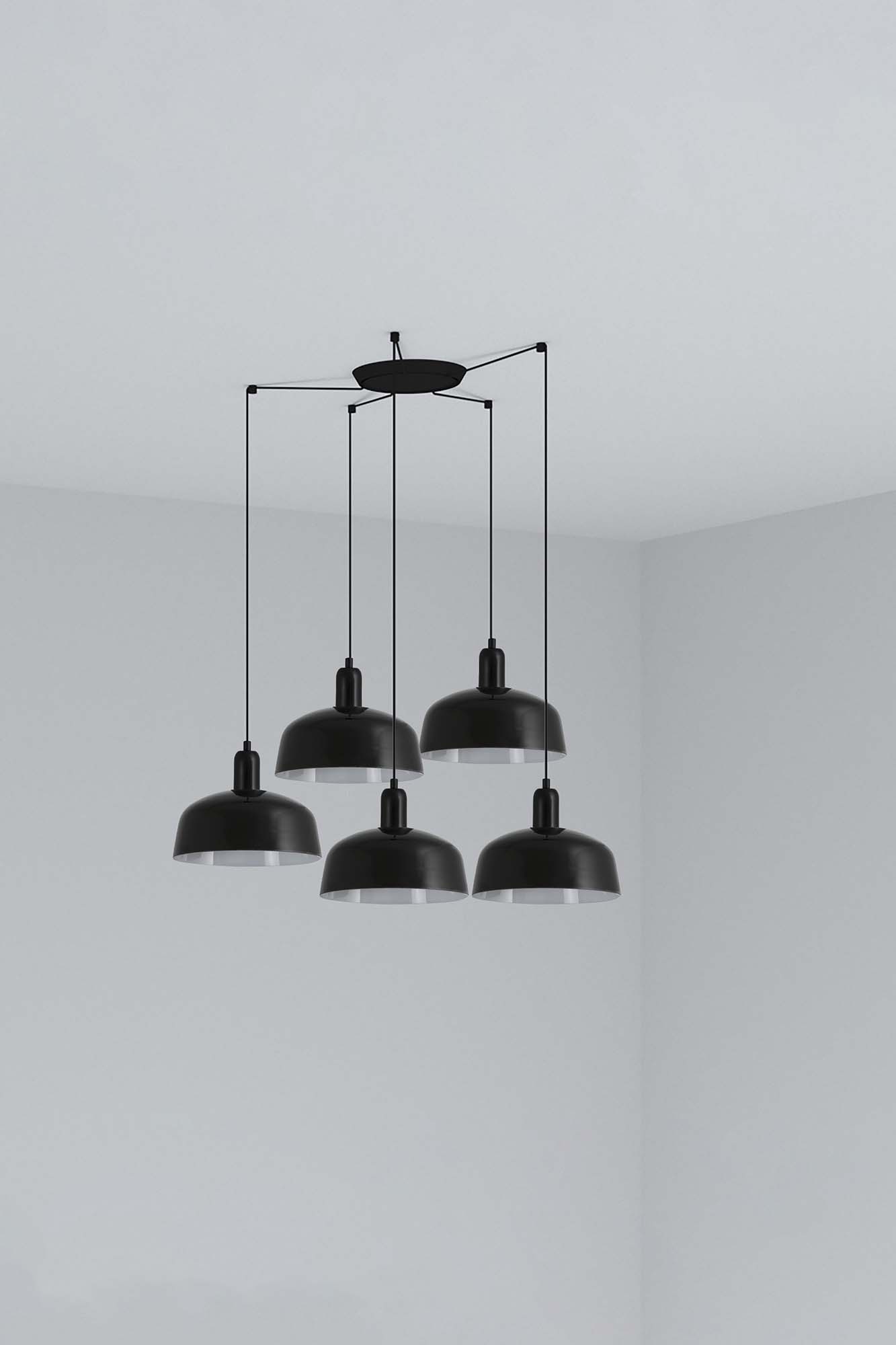 Faro TATAWIN M 5L Pendelleuchte Glas schwarz Faro TATAWIN M 5L Pendelleuchte Glas schwarz - Produktbild 1
