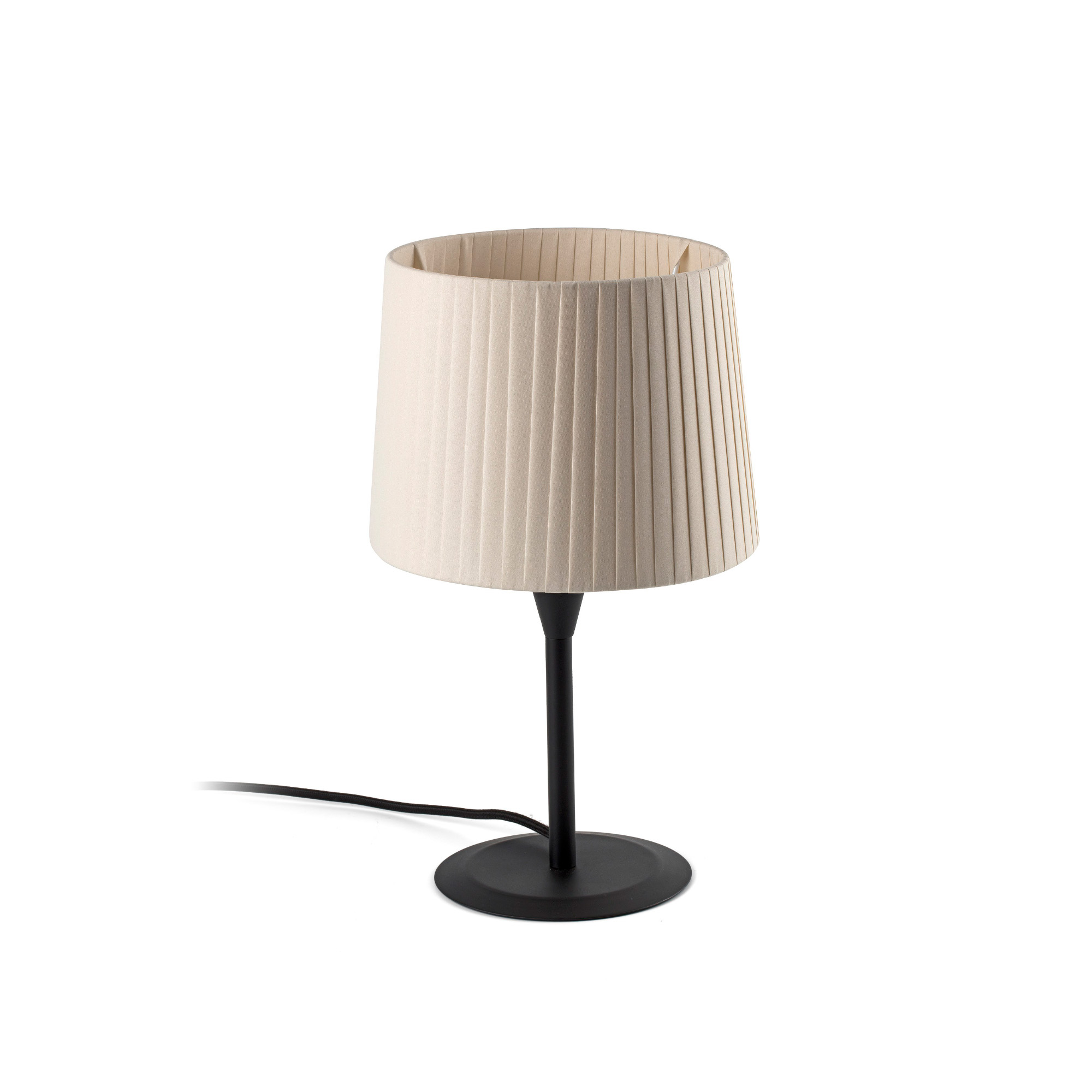 Faro SAMBA S Mini Tischleuchte schwarz/beige geklebt - Produktbild 1
