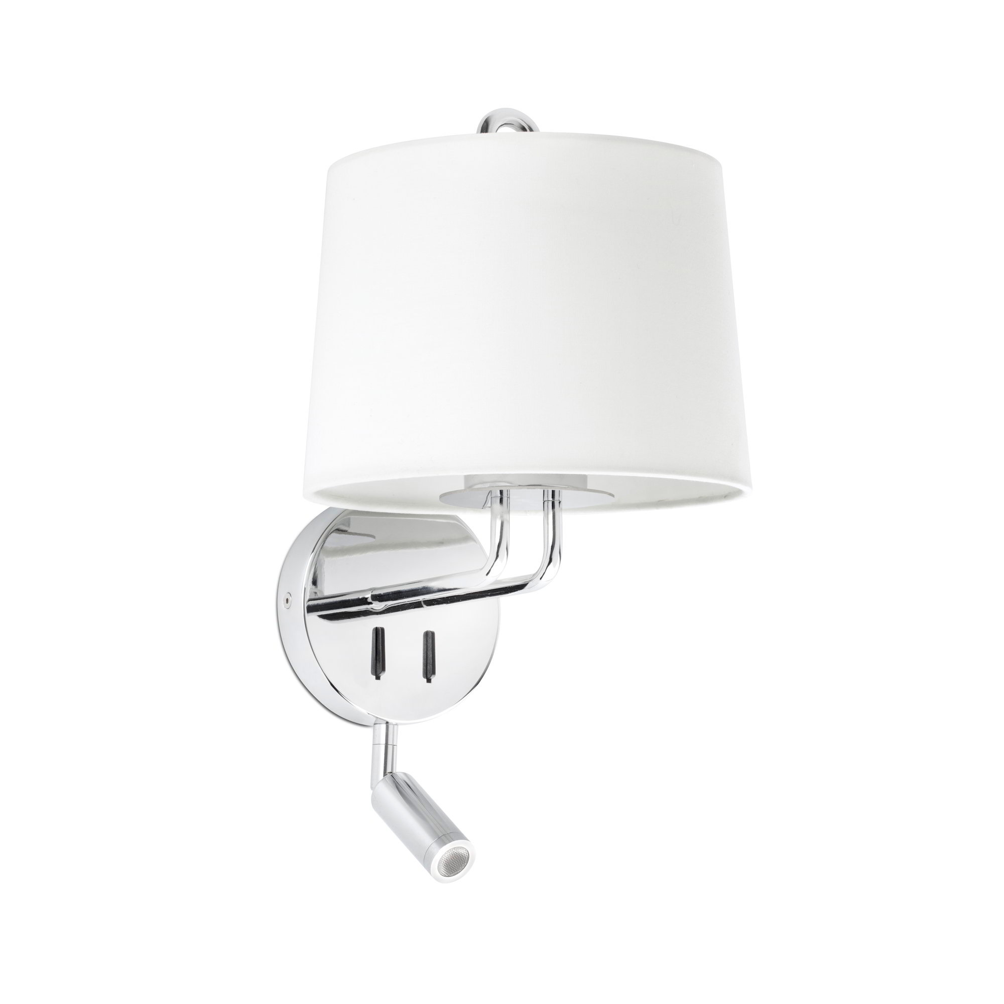 Faro MONTREAL Wandleuchte mit Chrom/Weiß-Leser Faro MONTREAL Wandleuchte mit Chrom/Weiß-Leser - Produktbild 1