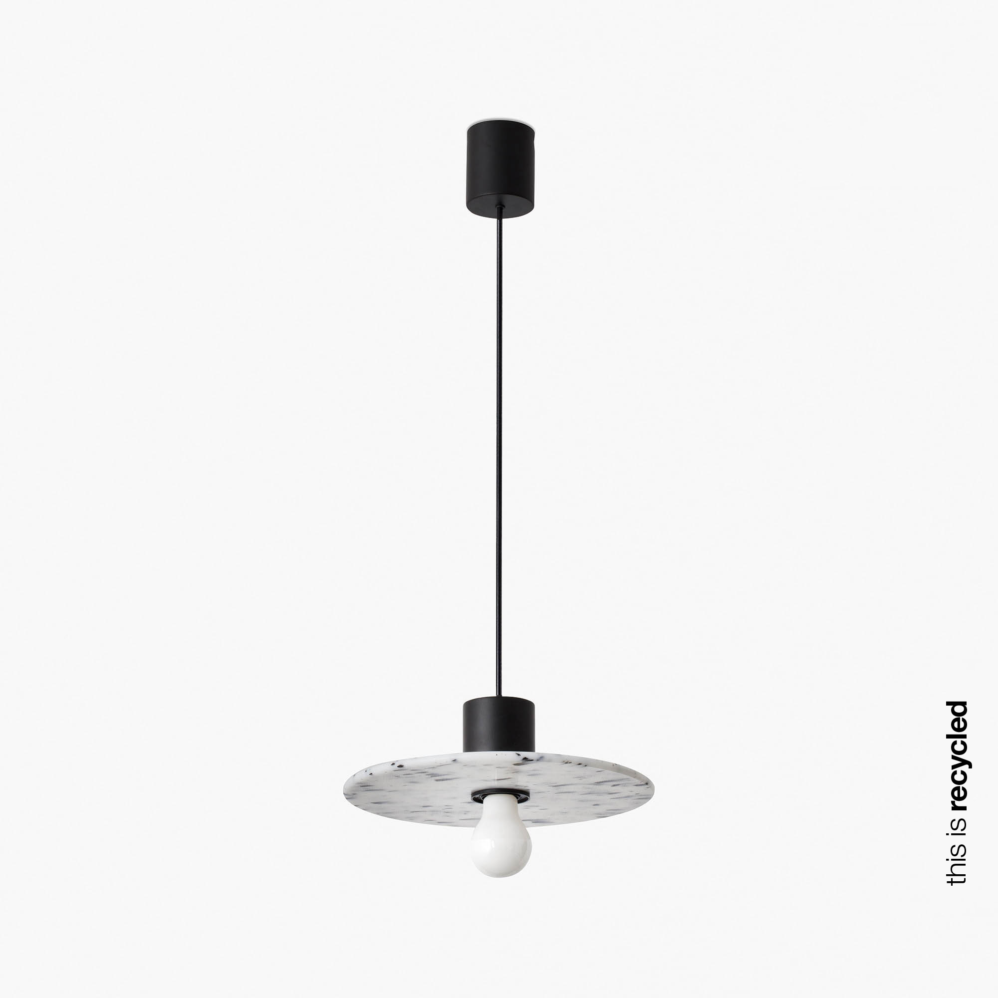 Faro CONFETTI 300 Pendelleuchte aus recyceltem Marmor ø30cm - Produktbild 1