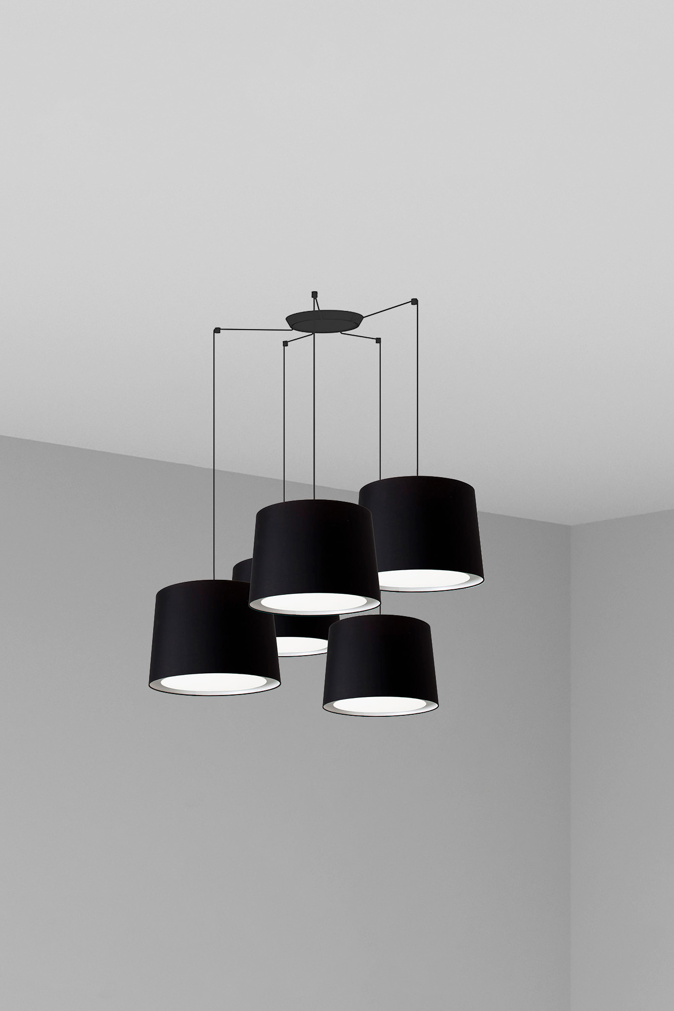 Faro CONGA 5L Schwarz Pendelleuchte Faro CONGA 5L Schwarz Pendelleuchte - Produktbild 1