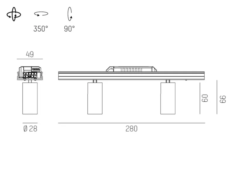 Molto Luce LOG 50 MAGNETICS EINSATZ 2-FLAMMIG (weiß) - Produktbild 2