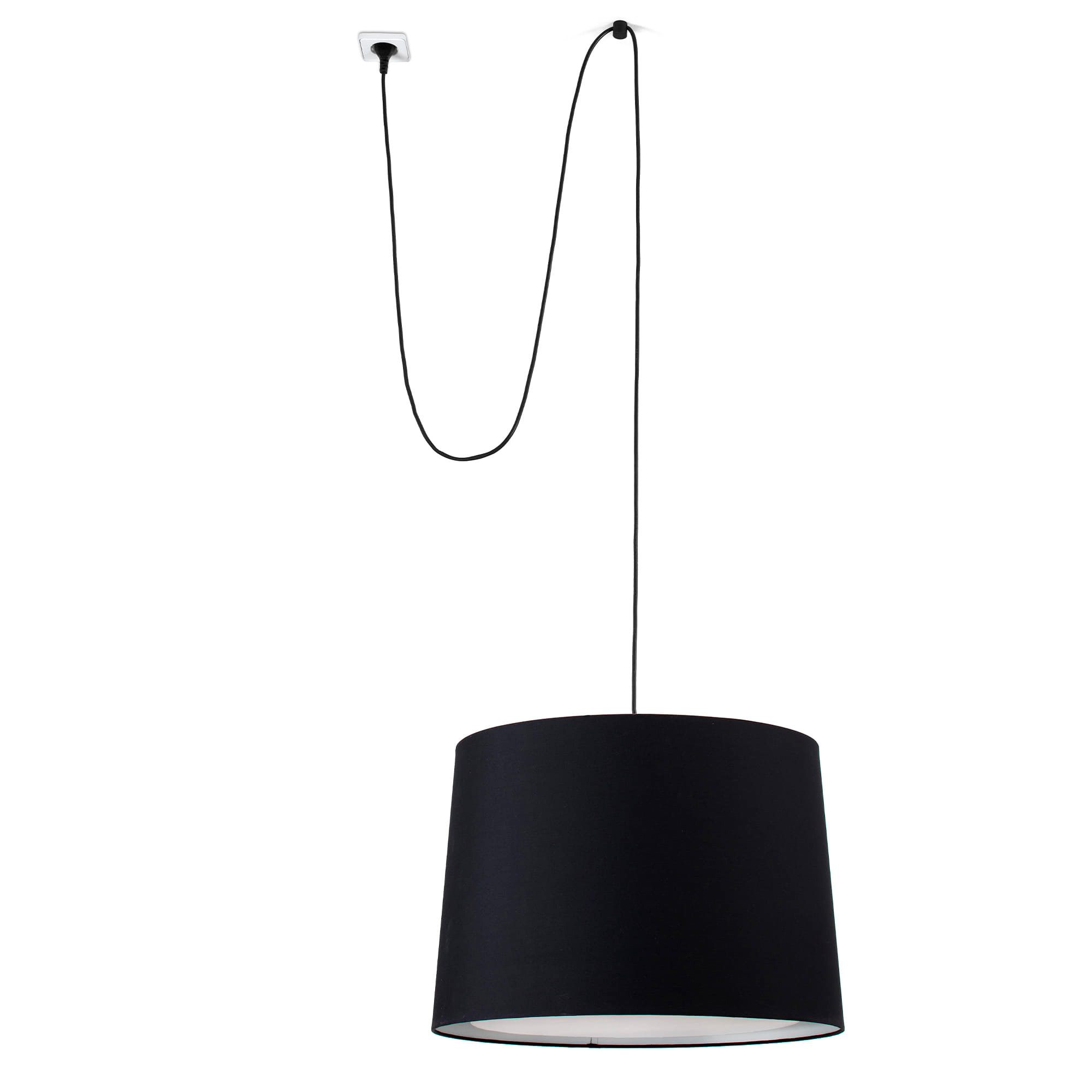 Faro CONGA Schwarze Pendelleuchte mit Stecker Faro CONGA Schwarze Pendelleuchte mit Stecker - Produktbild 1
