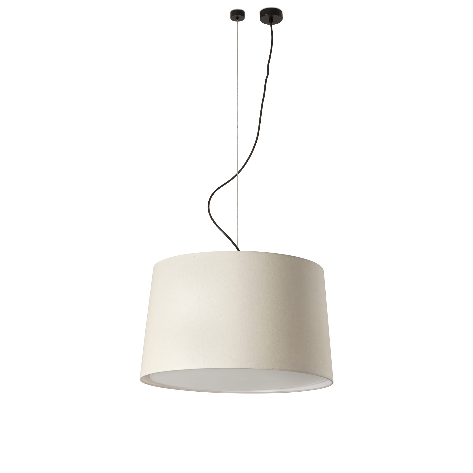 Faro WINDSOR Verschobene Pendelleuchte schwarz/Linen Faro WINDSOR Verschobene Pendelleuchte schwarz/Linen - Produktbild 1