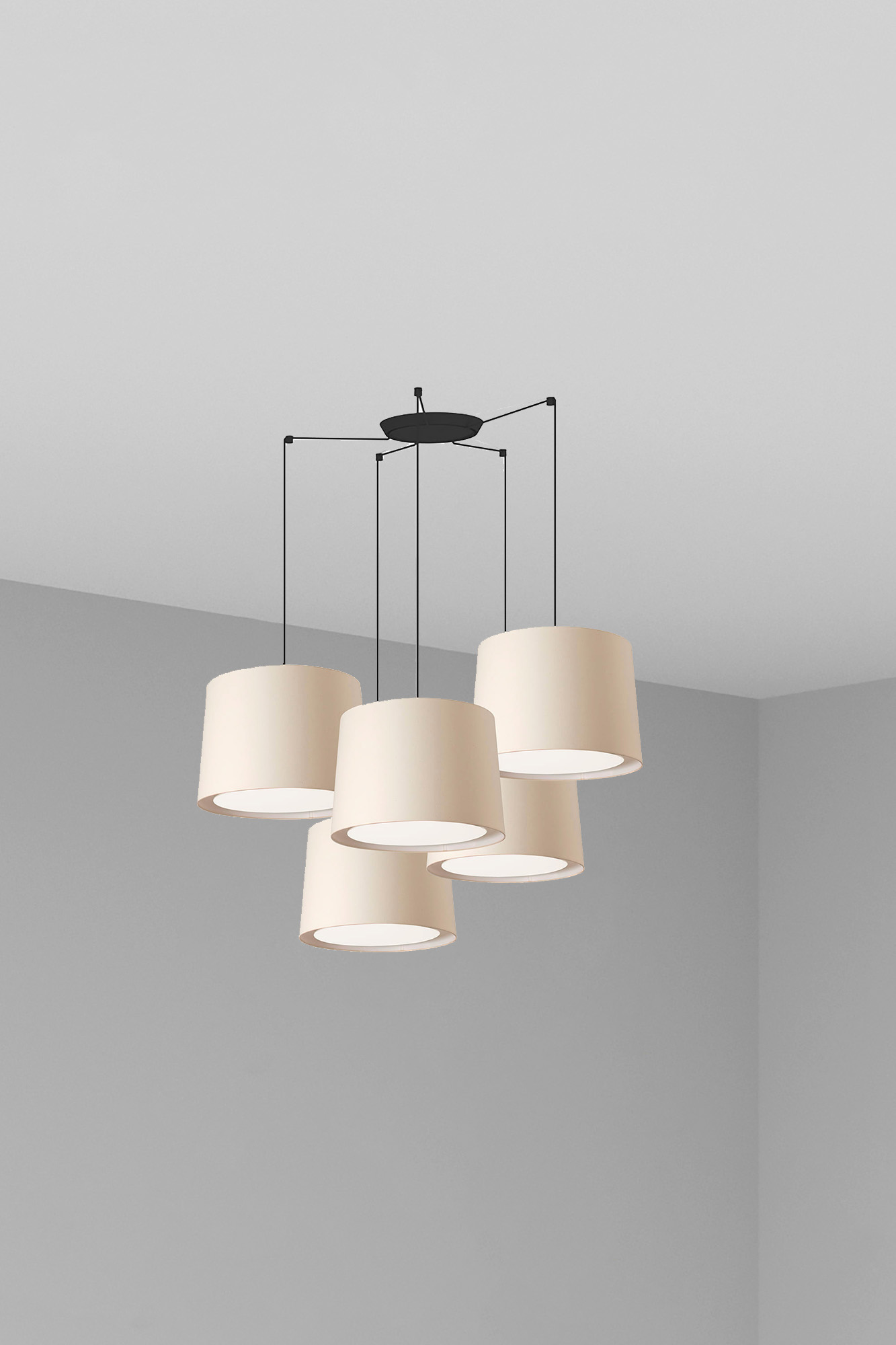 Faro CONGA 5L Beige Pendelleuchte - Produktbild 1