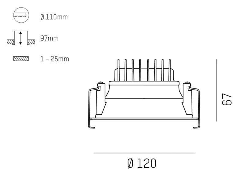 Molto Luce COZY DOWNLIGHT R (schwarz) - Produktbild 2
