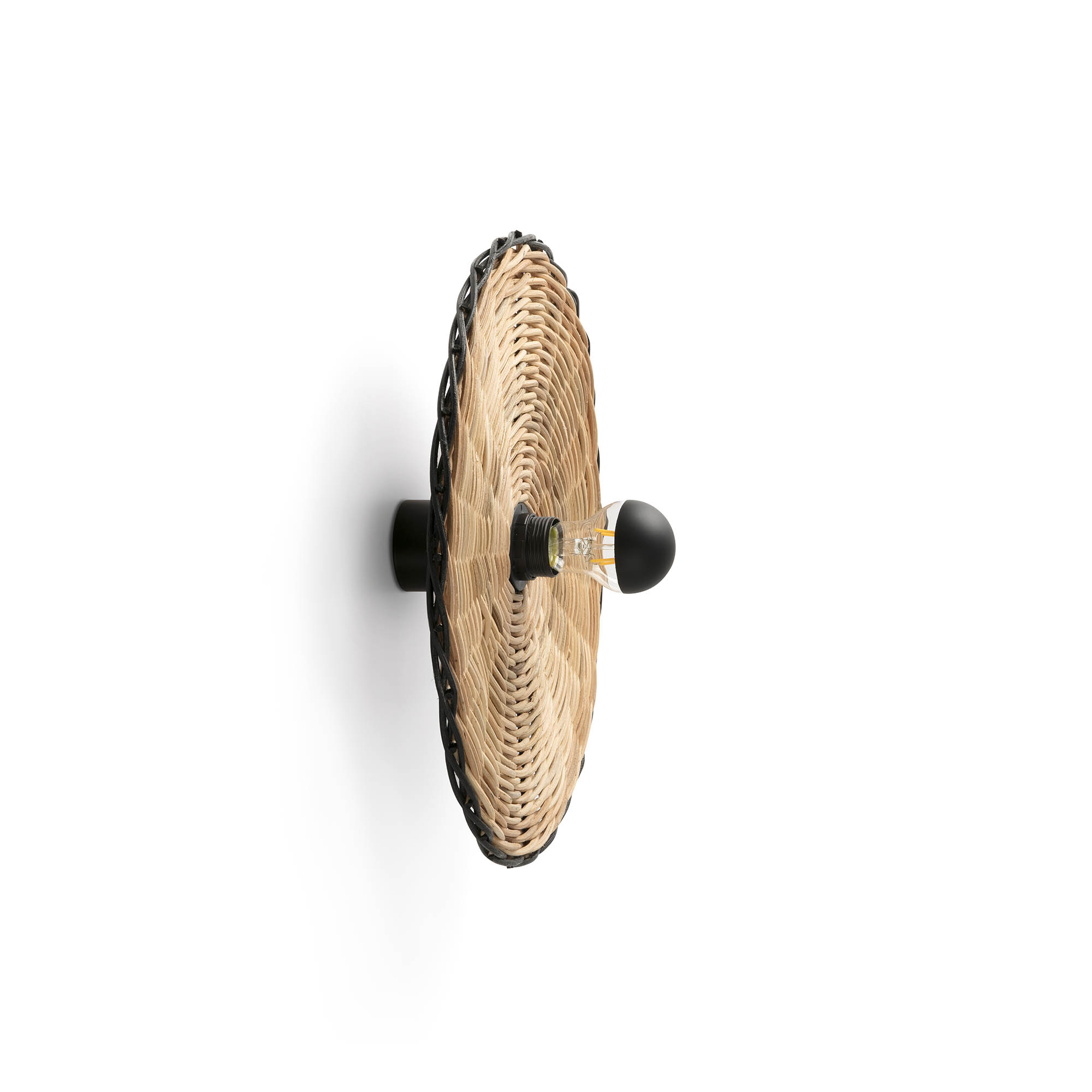 Faro COSTAS 400 H70 Wand-/Deckenleuchte schwarz/rattan Faro COSTAS 400 H70 Wand-/Deckenleuchte schwarz/rattan - Produktbild 1