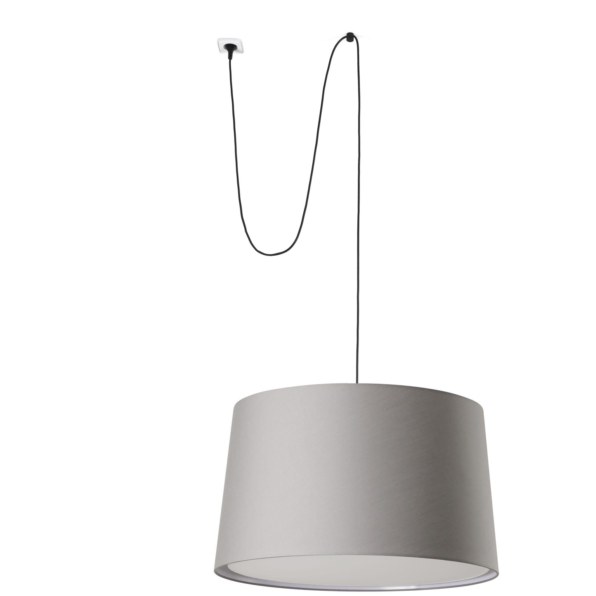 Faro WINDSOR Pendelleuchte mit Stecker schwarz/grau Faro WINDSOR Pendelleuchte mit Stecker schwarz/grau - Produktbild 1