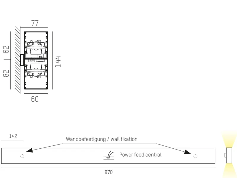 Molto Luce LOG OUT UP/DOWN W (aluminium eloxiert) - Produktbild 2