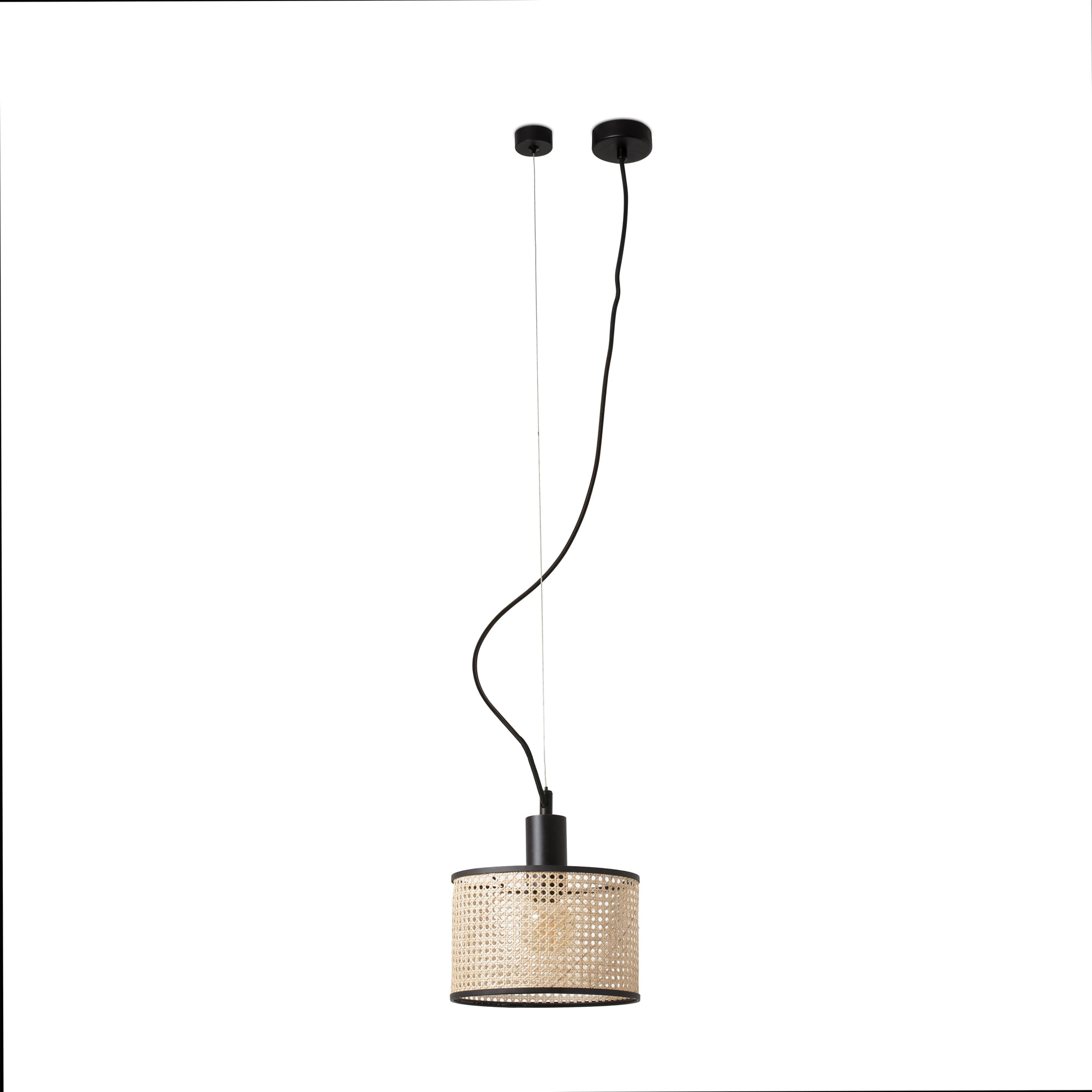 Faro MAMBO 210 Pendelleuchte schwarz/rattan Faro MAMBO 210 Pendelleuchte schwarz/rattan - Produktbild 1