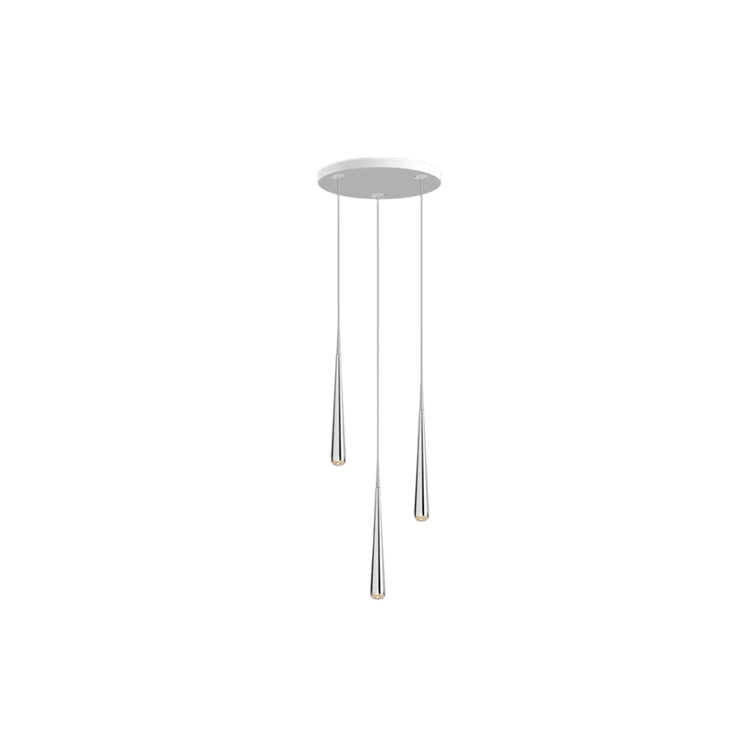 Grau Niceone Chandelier Three Polished/Grey - Produktbild 1
