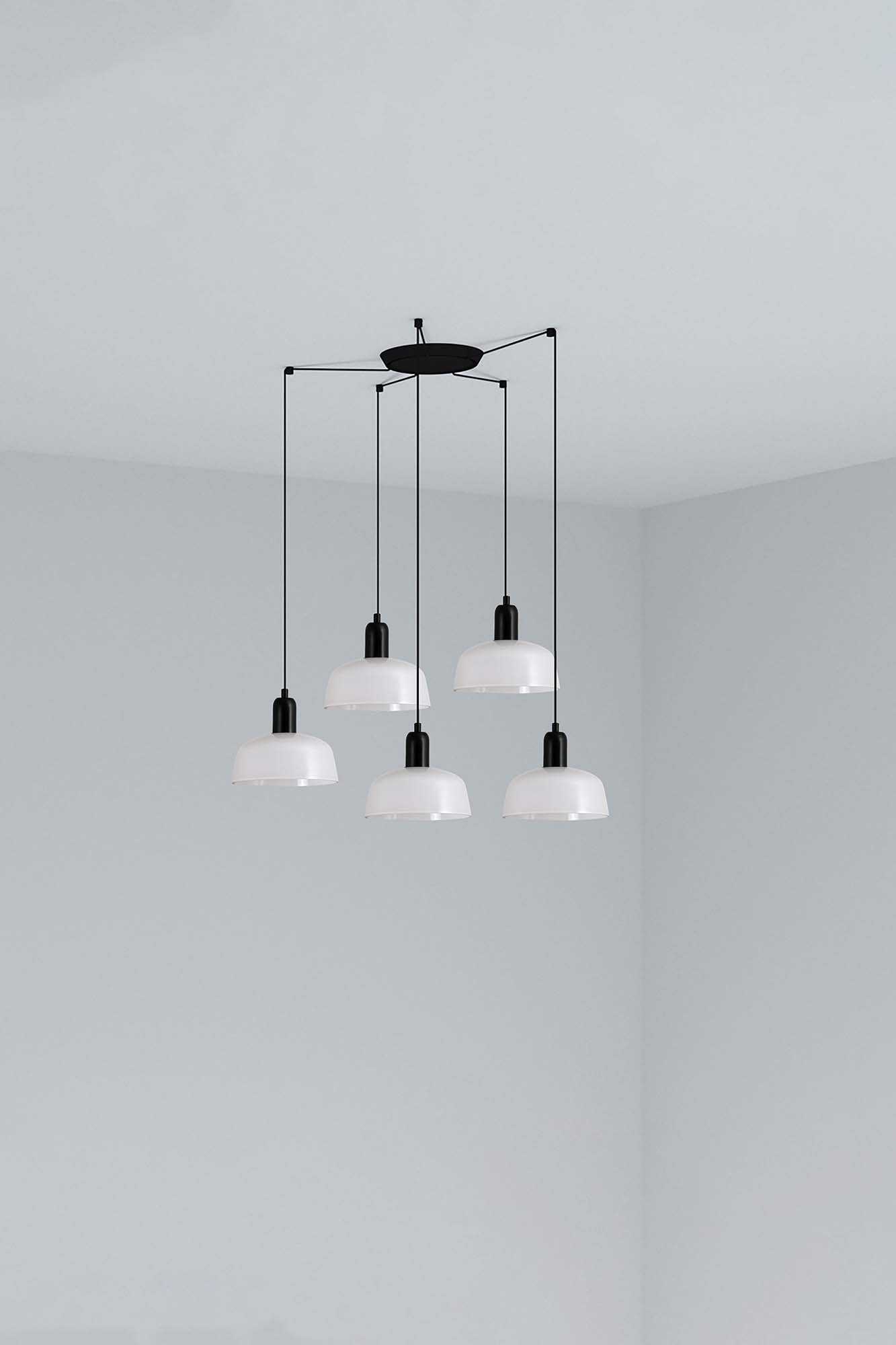 Faro TATAWIN S Metall 5L Pendelleuchte weiß Faro TATAWIN S Metall 5L Pendelleuchte weiß - Produktbild 1